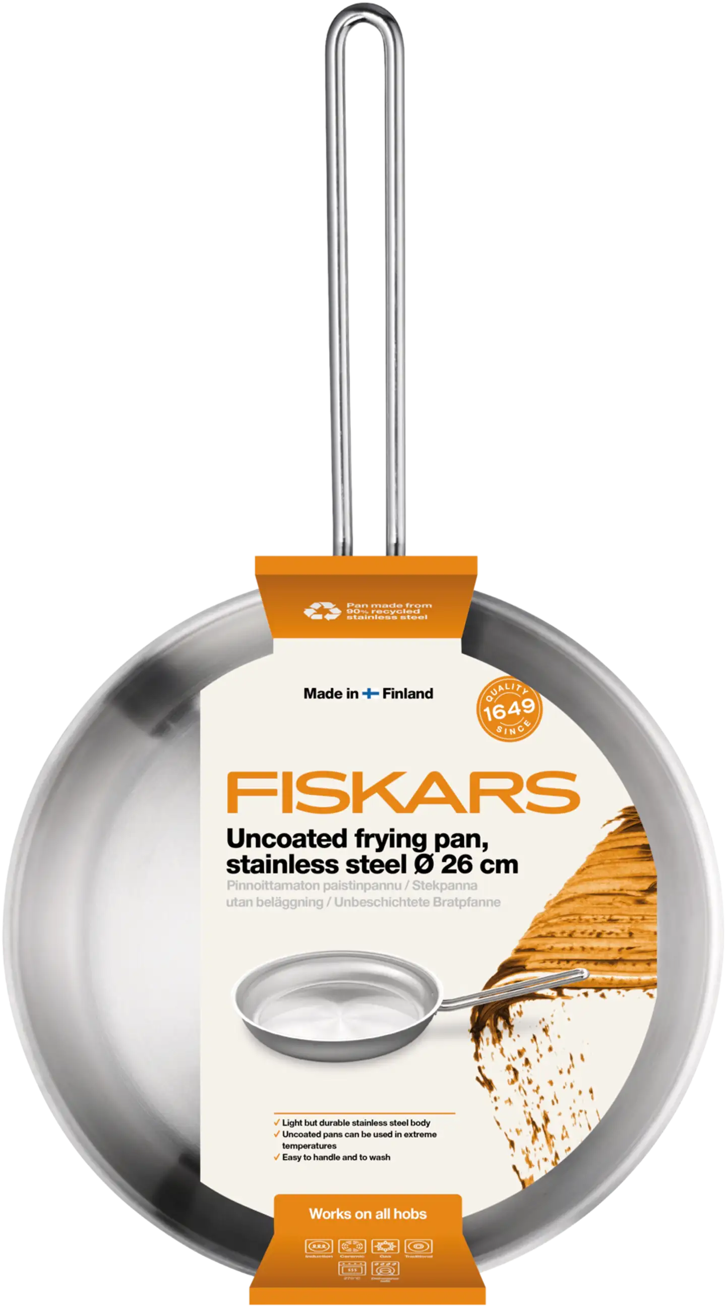 Fiskars Paistinpannu 26cm pinnoitt.teräs - 5