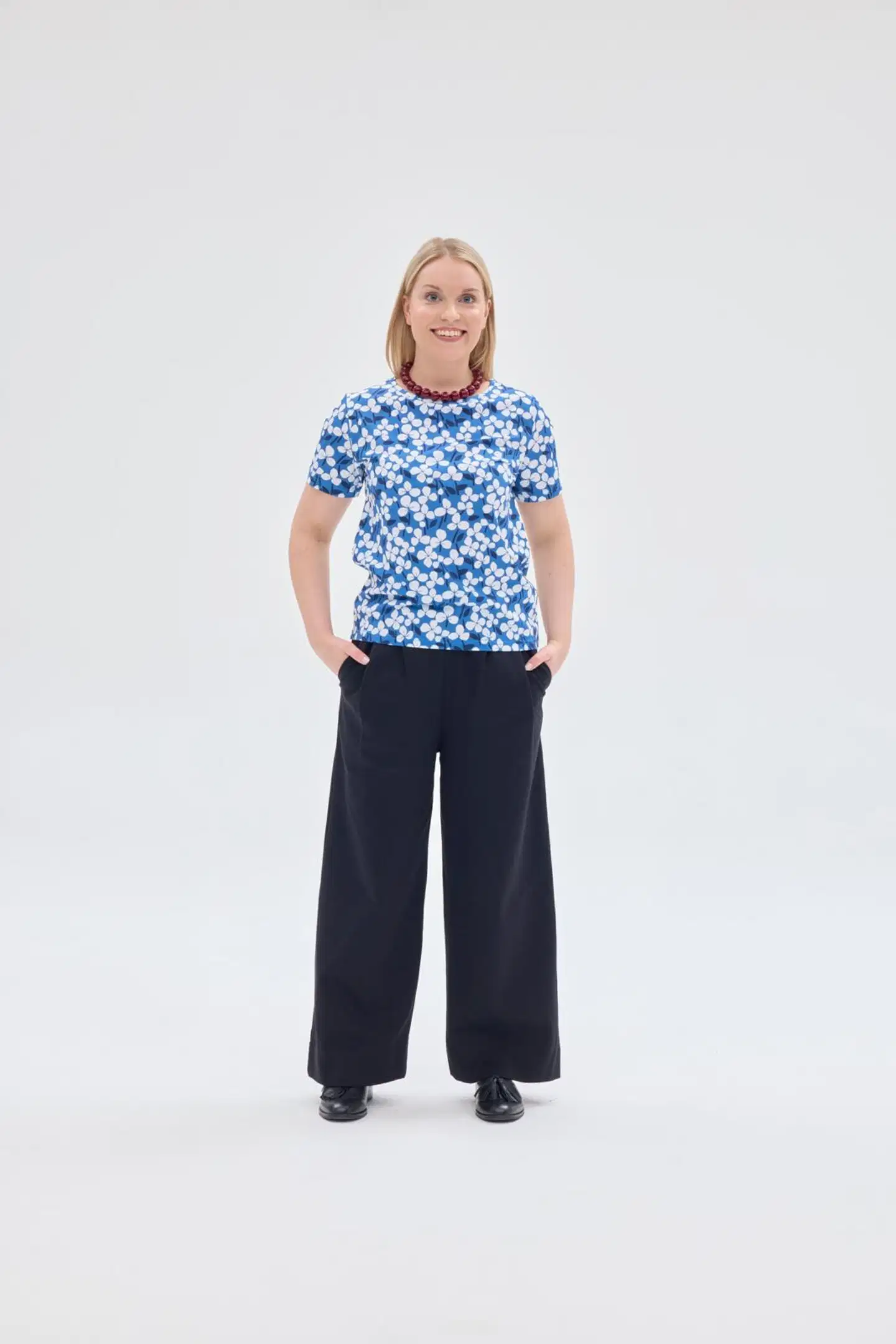 RATIA® N.trikoo T-paita Fiia Onnen apila - SININEN - 3