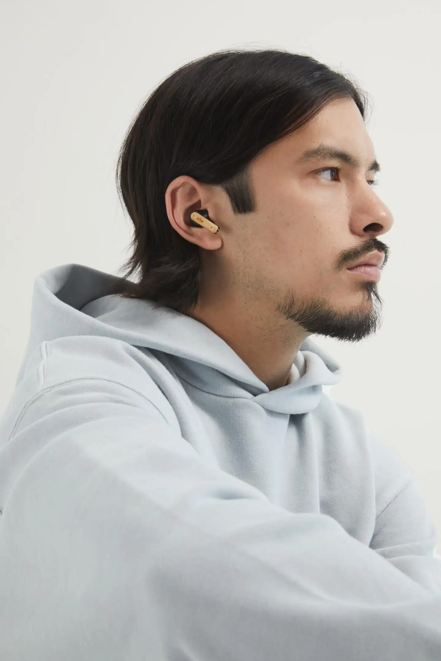 House of Marley langattomat nappikuulokkeet Little Bird, musta/puu - 6