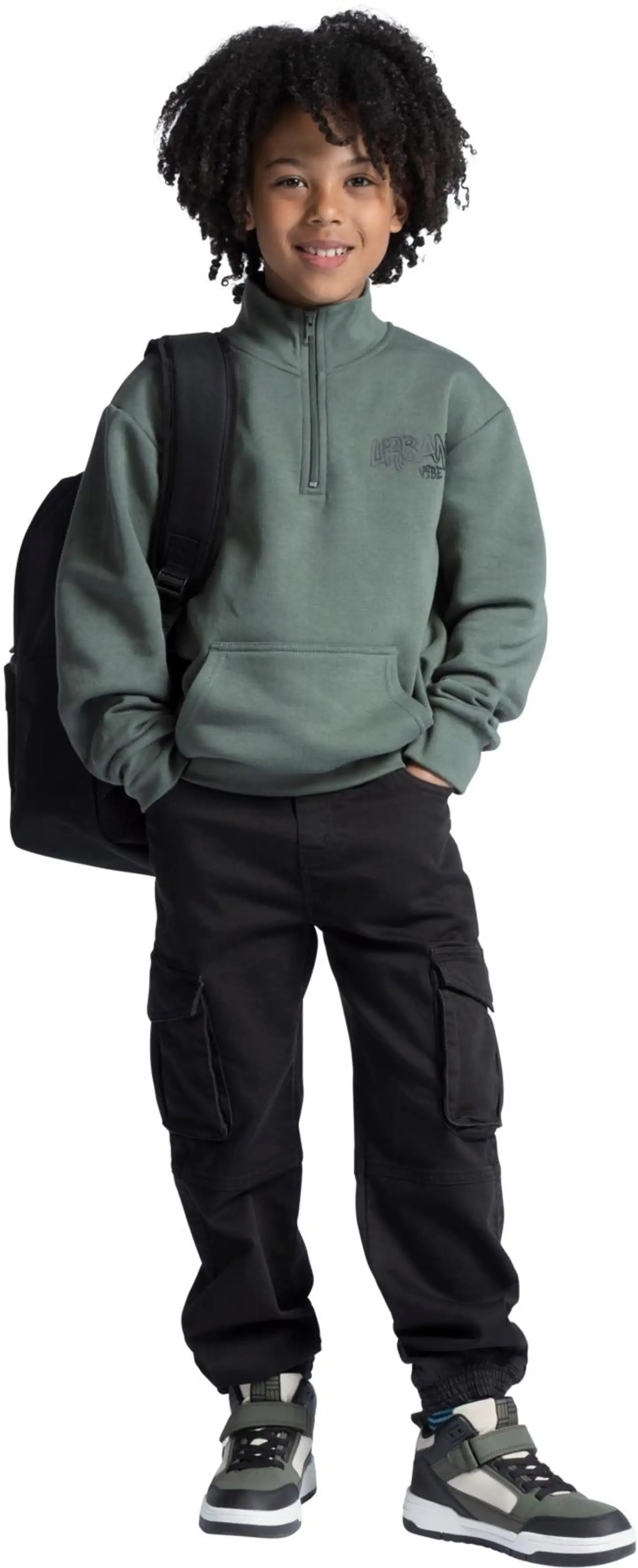 House nuorten cargohousut 23PH292512 - BLACK - 4