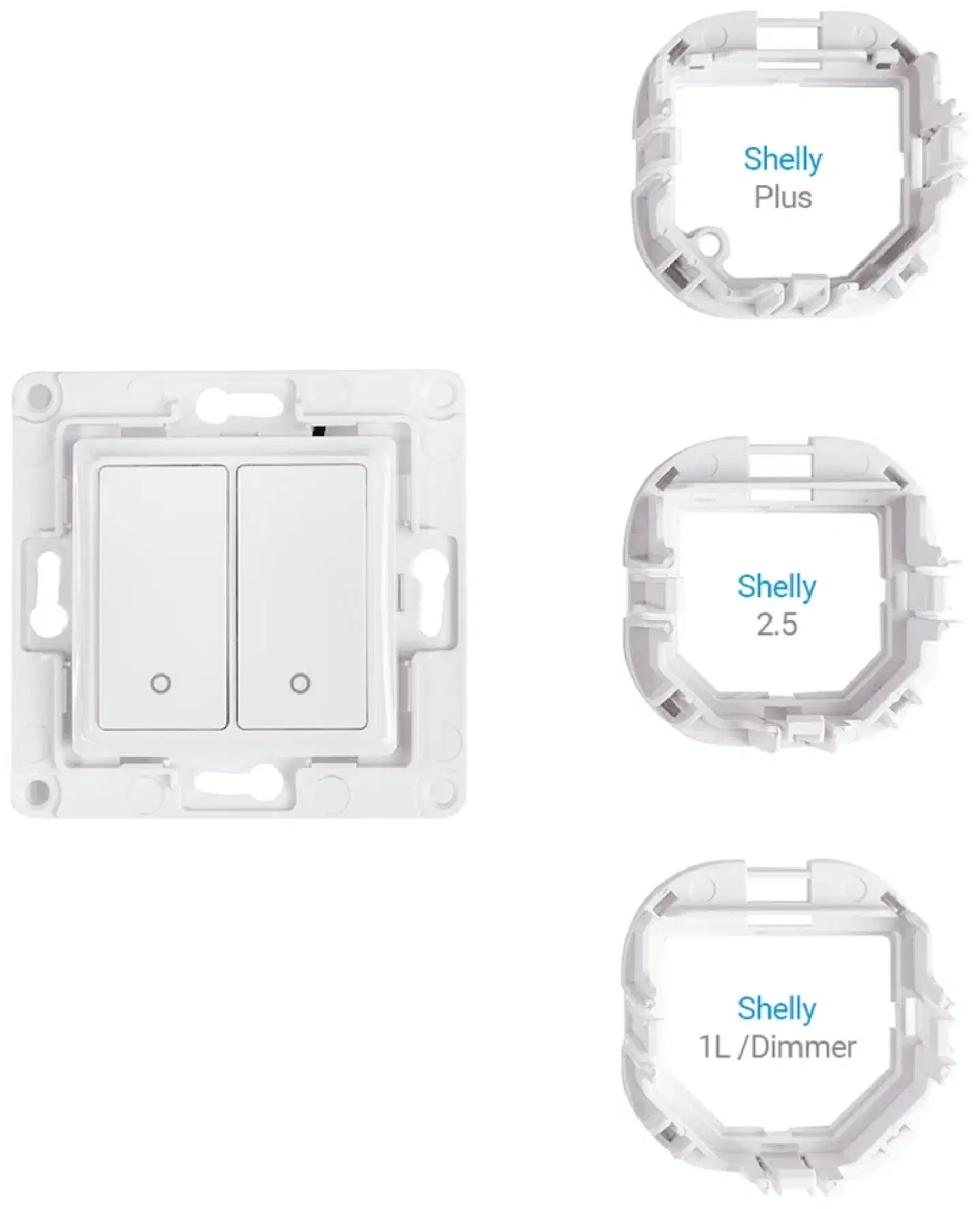 Shelly Seinäkytkin 2 - valkoinen - 2