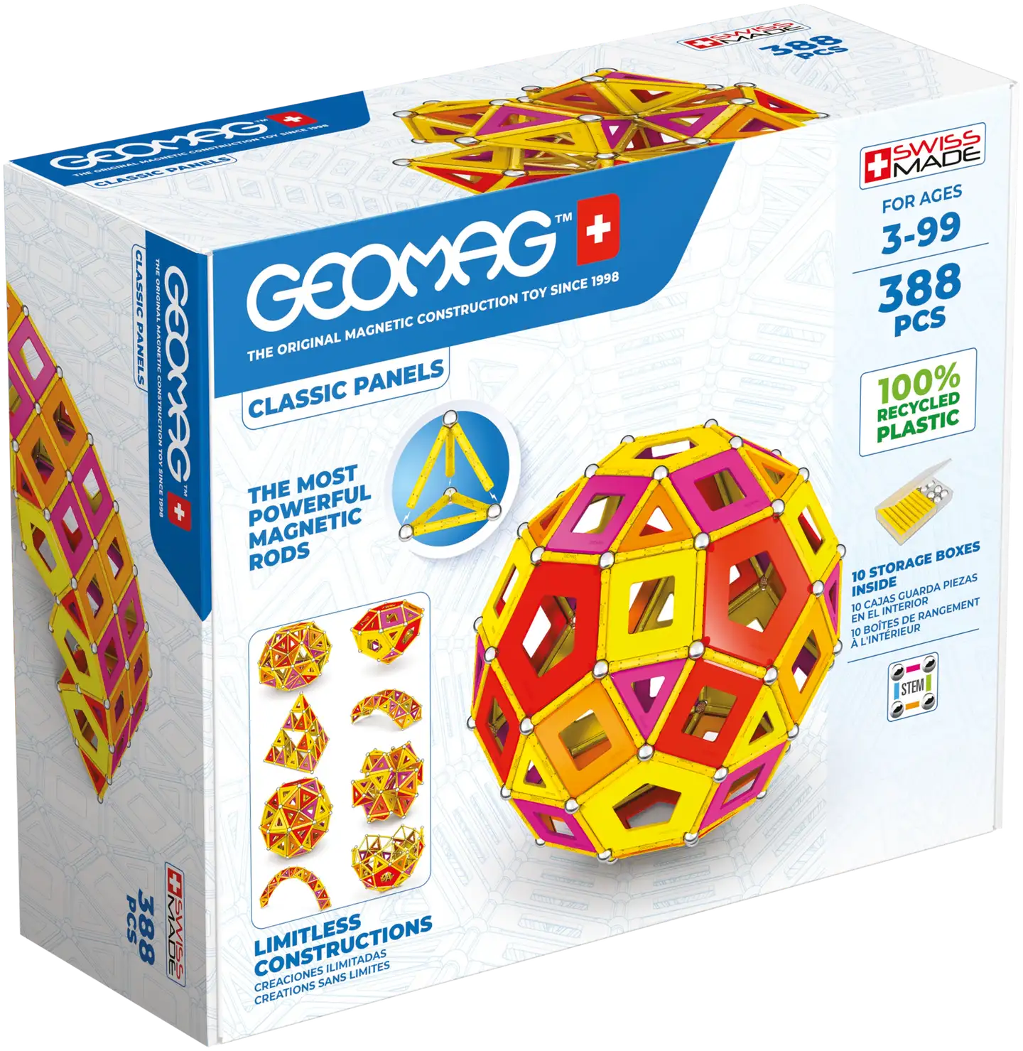 Geomag Classic Panels Master magneettinen rakennussarja 388 osaa - 1