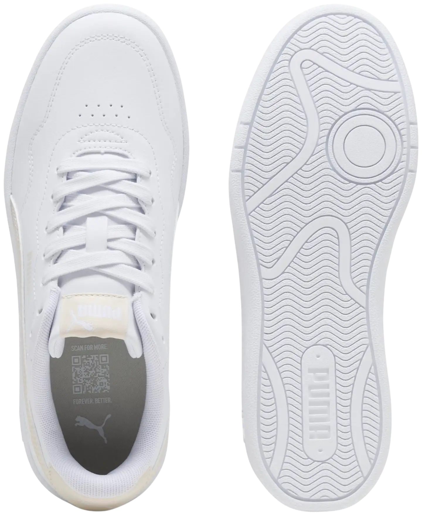 Puma naisten tennari Court Lally - White-Alpine Snow - 5