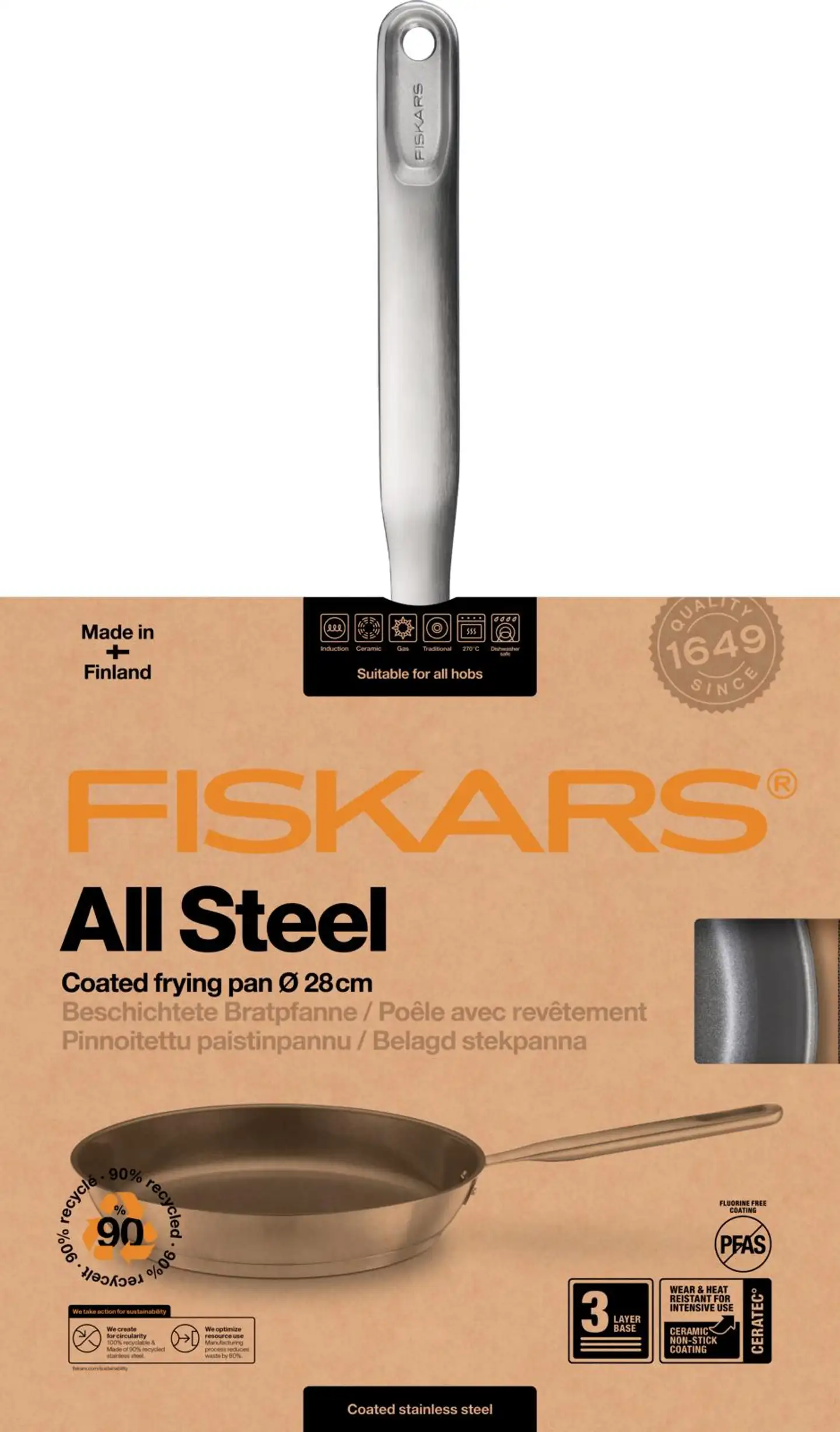 Fiskars paistinpannu All Steel 28cm - 1