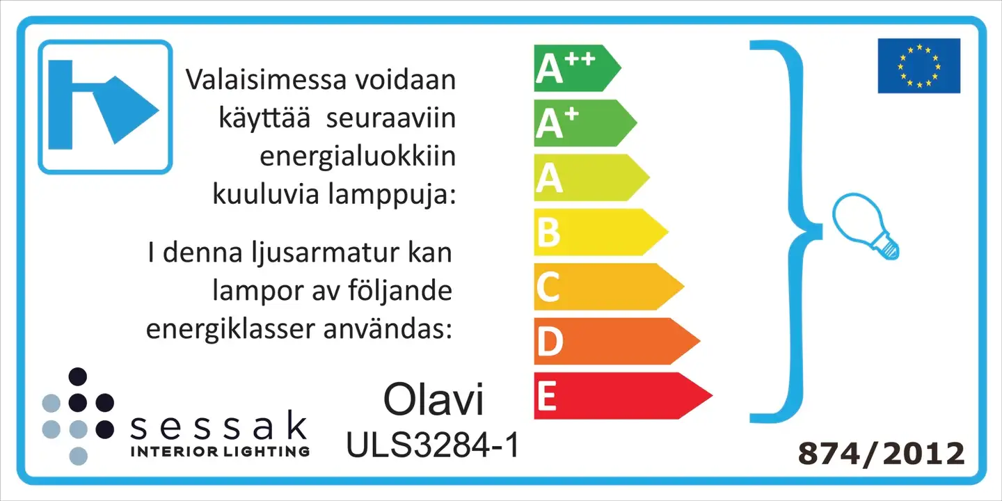 Sessak ulkoseinävalaisin Olavi IP44 valkoinen - 2