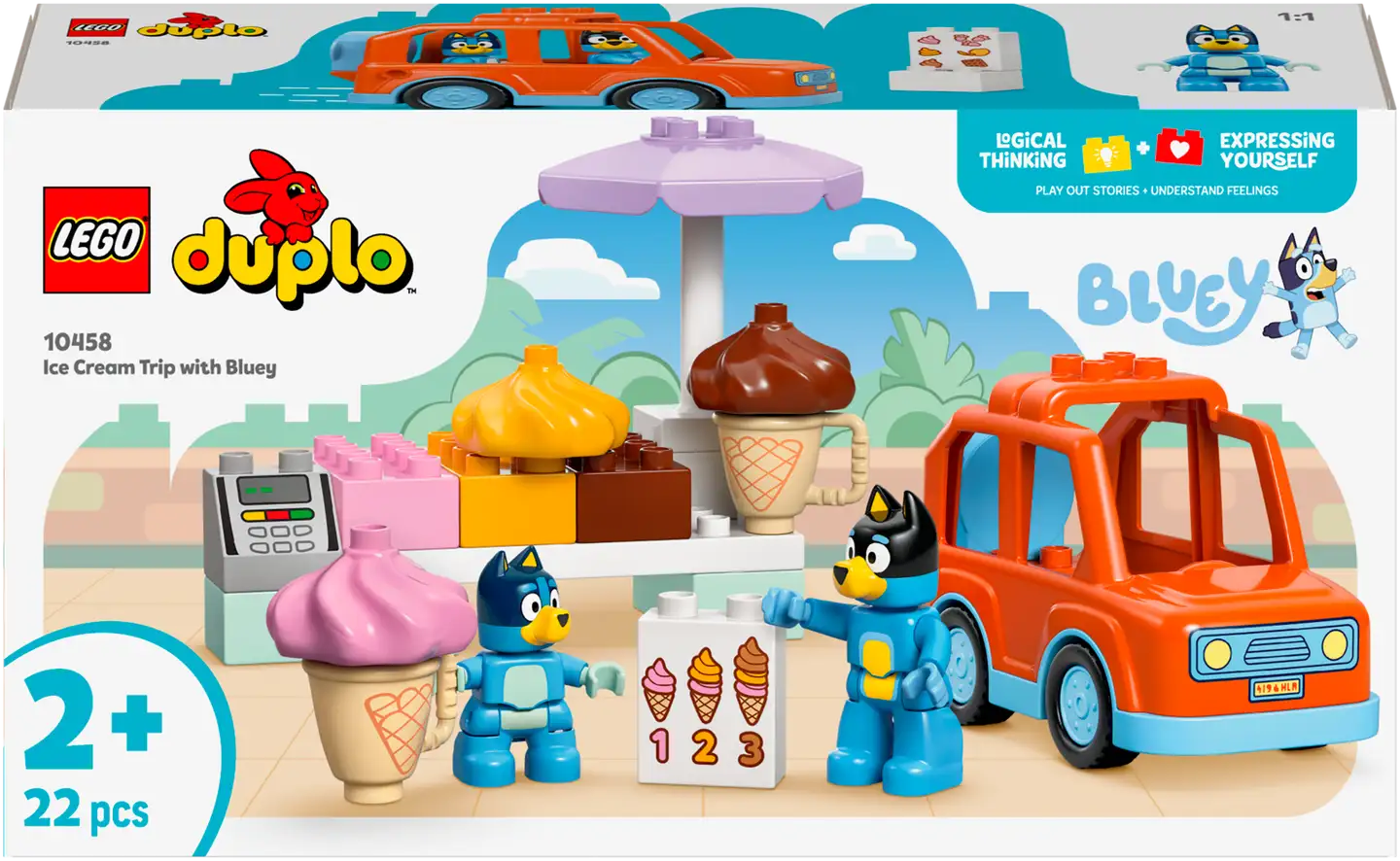 LEGO DUPLO Bluey 10458 Jäätelöretki Blueyn kanssa - 2