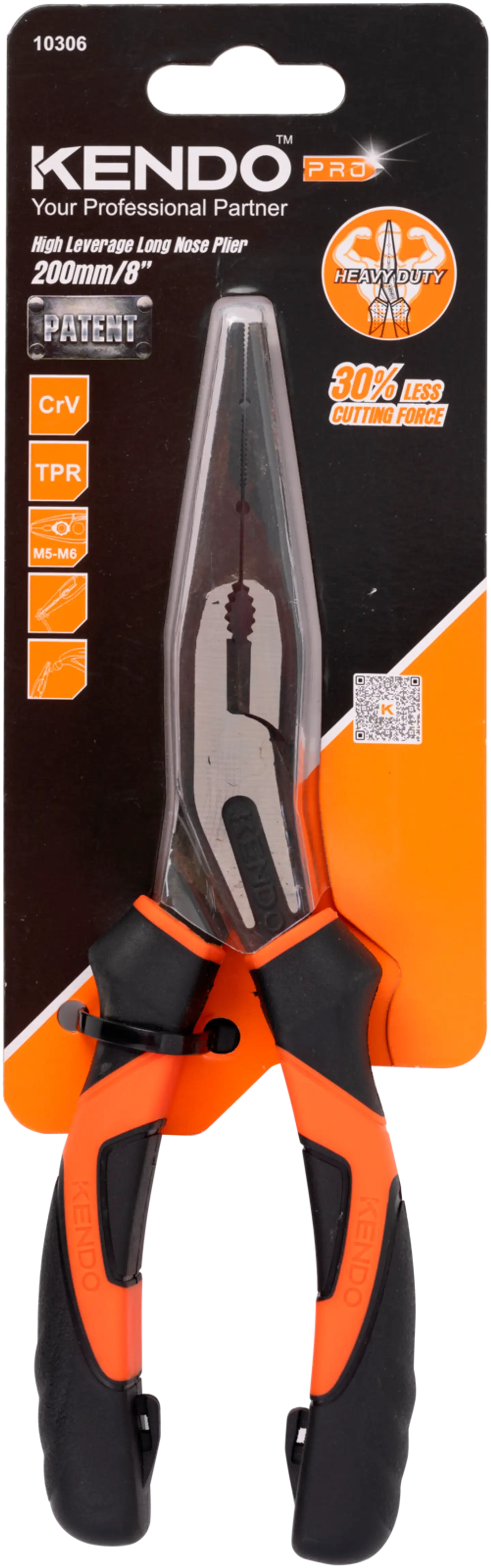 Kendo heavy duty pitkät kärkipihdit 185mm / 7" - 5