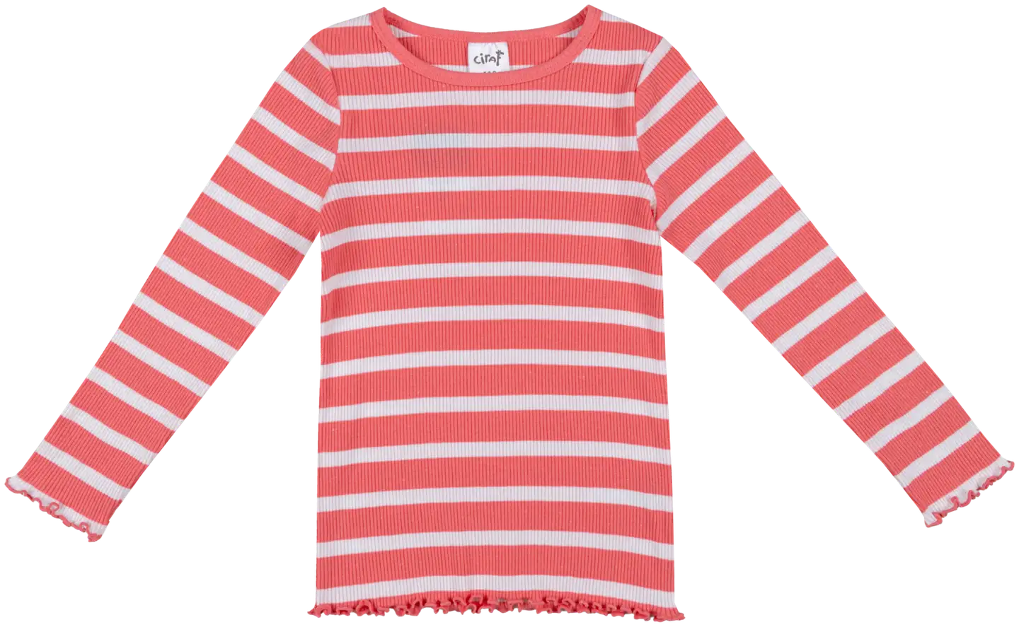 Ciraf lasten rib trikoopaita 25tc260212 - Pink stripes - 1