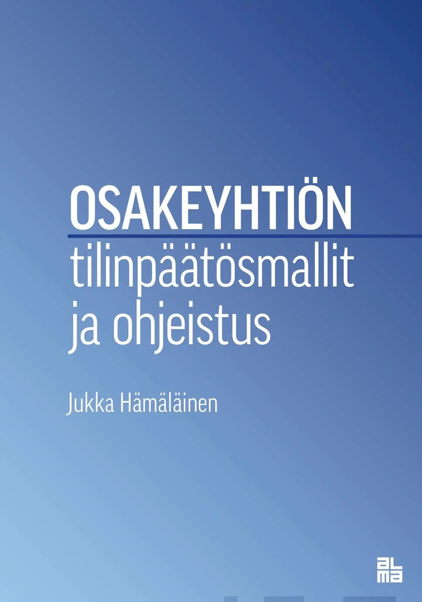 Hämäläinen, Osakeyhtiön tilinpäätösmallit ja ohjeistus