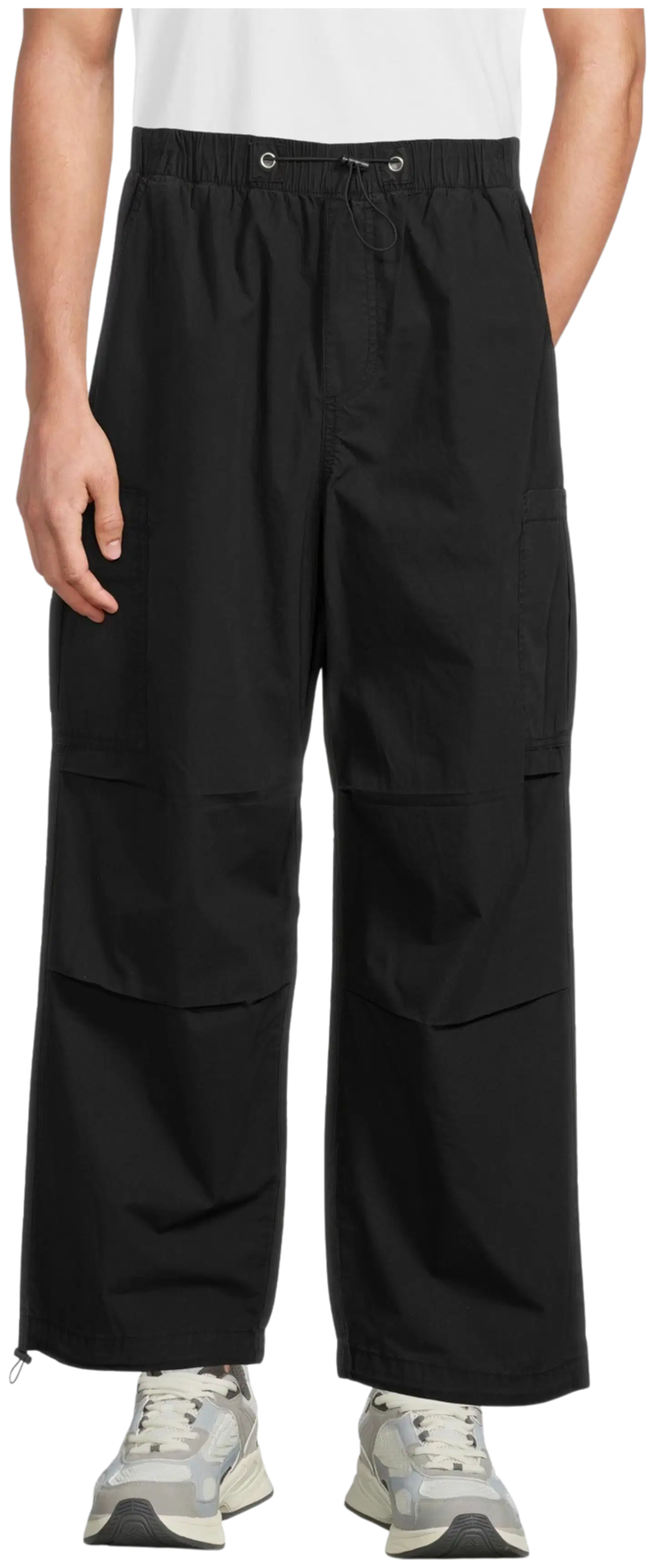 WKLY. miesten reisitaskuhousut parachute 202W242601 - BLACK - 1