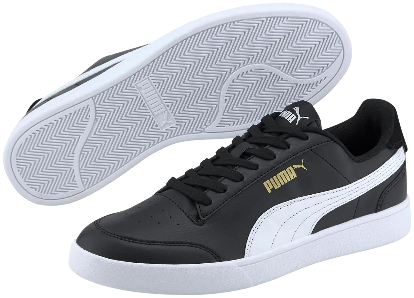 Puma miesten vapaa-ajan jalkine Shuffle Black - Black-White-Team G - 3