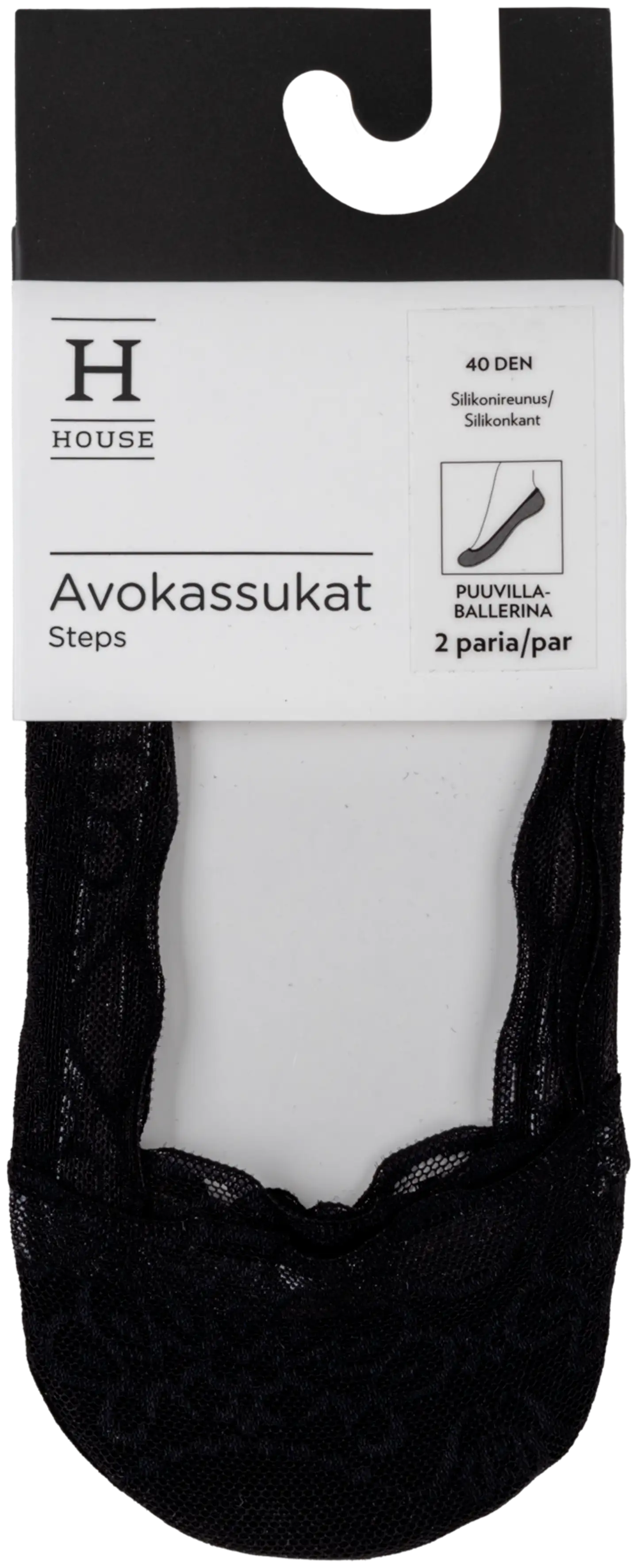 House naisten avokassukat 2P lace ZZDB04 - BLACK - 1