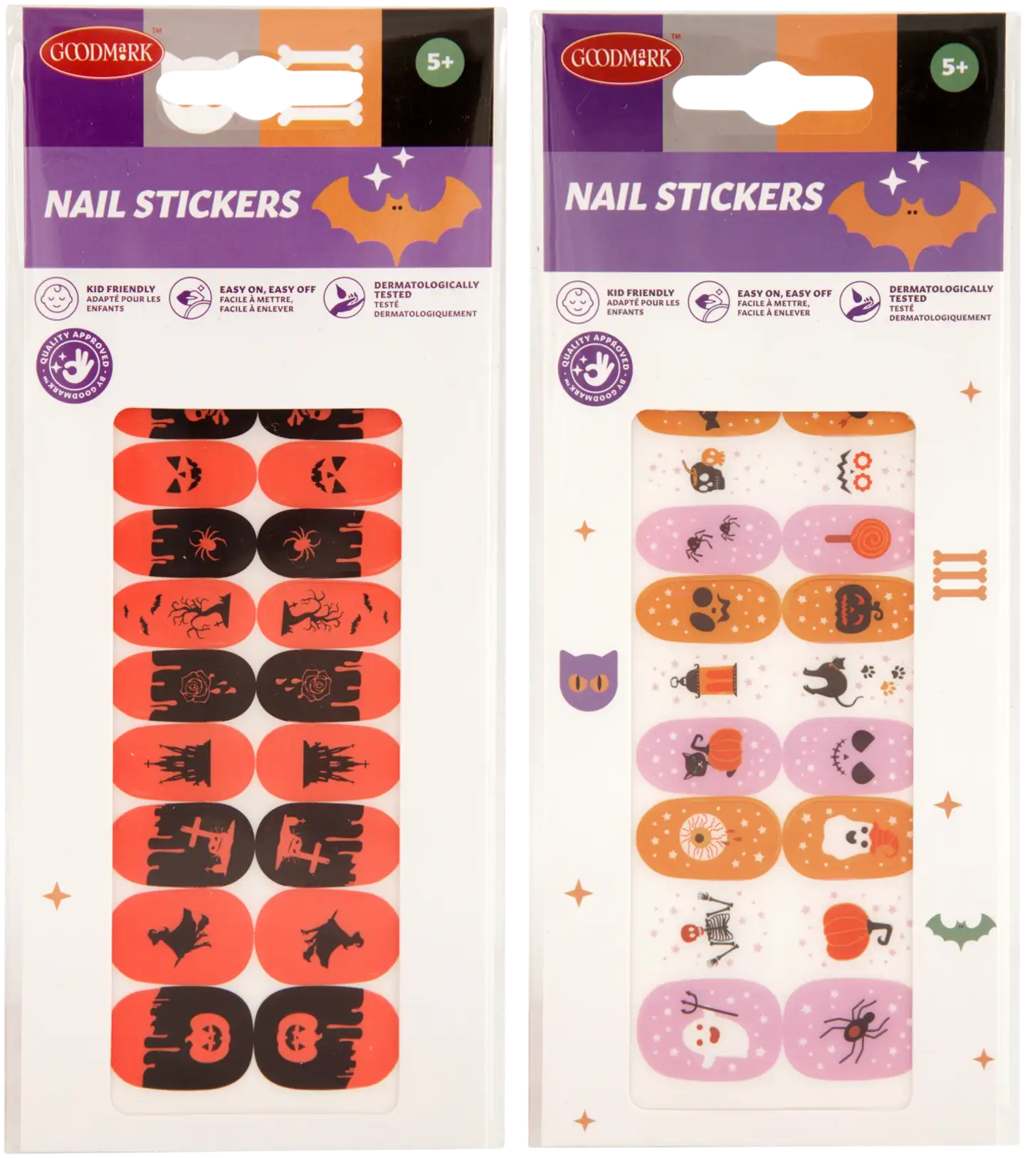 Kynsitarrat Halloween, erilaisia