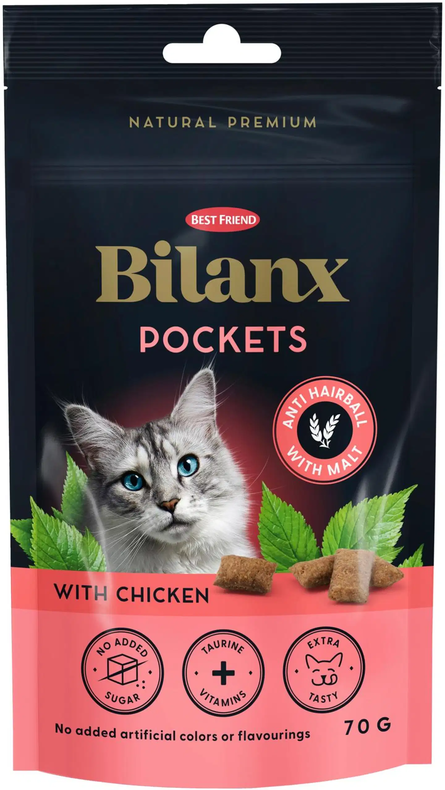 Best Friend Bilanx Pockets Antihairball herkku kissalle 70 g