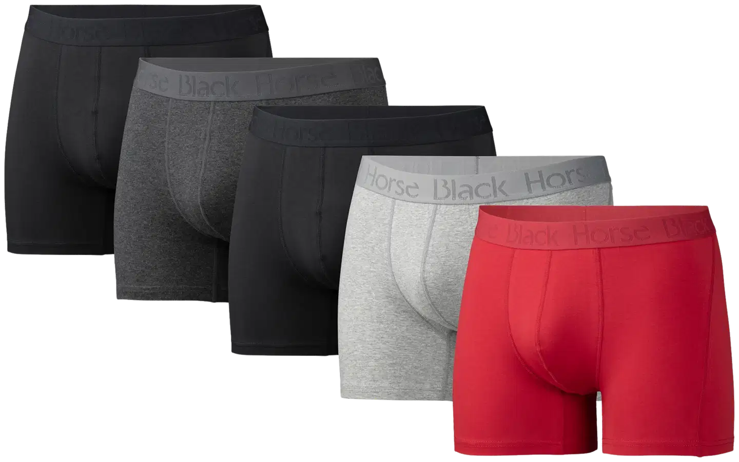 Black Horse miesten bokserit 5-pack I207 - Stone Red - 1