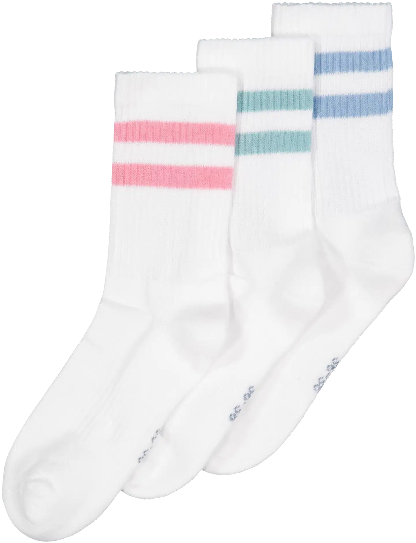 House naisten urheilusukat 214H062605 3-pack - White/pastel