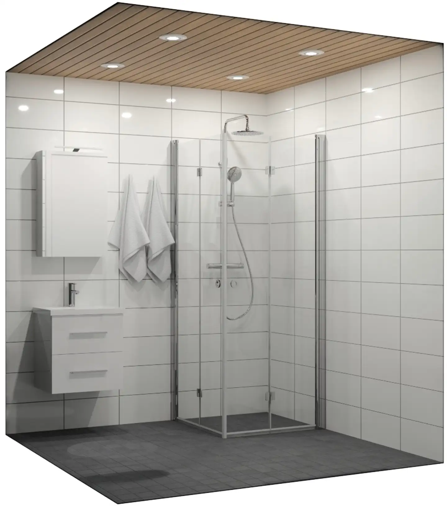Seinälaatta Saana Dove white glossy - 2