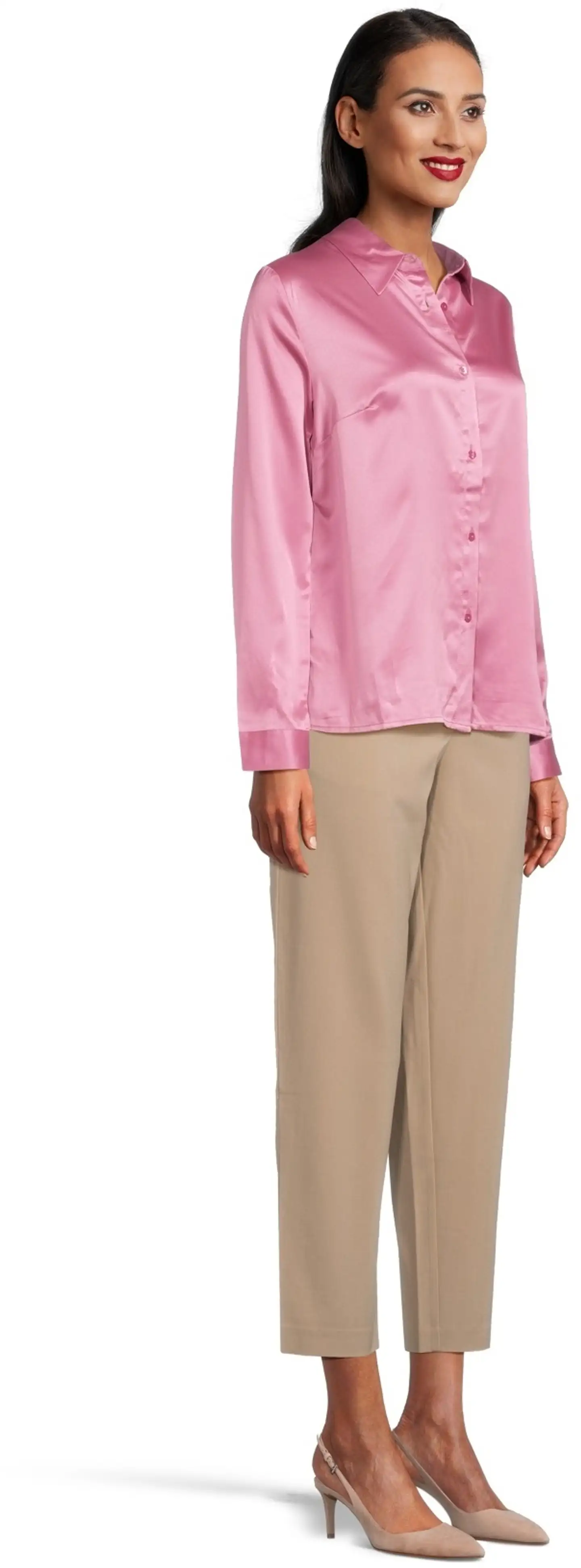 London Fog naisten satiinipusero 228L260302 - Cashmere rose - 4