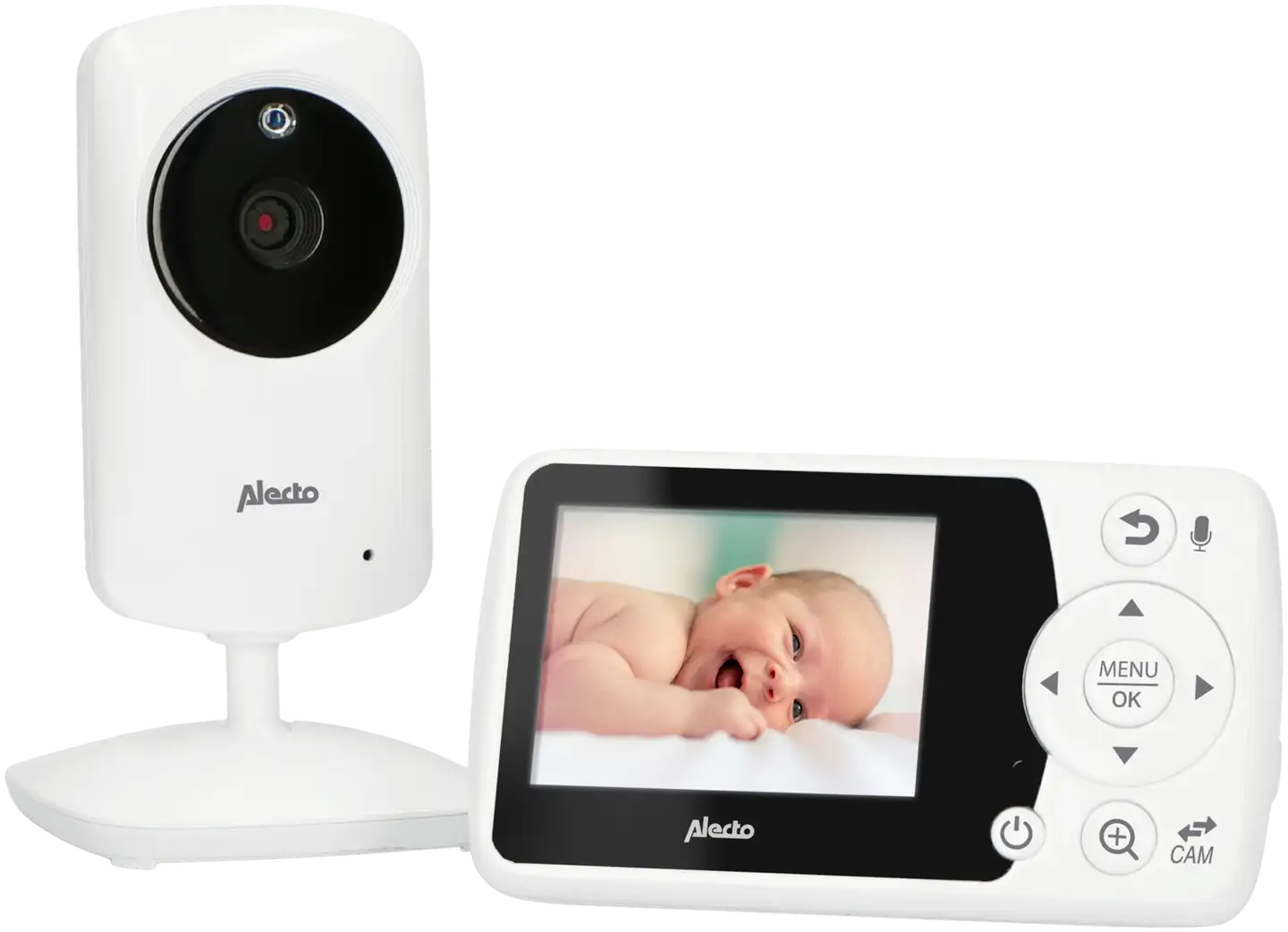 Alecto itkuhälytin kameralla ja näytöllä - 1