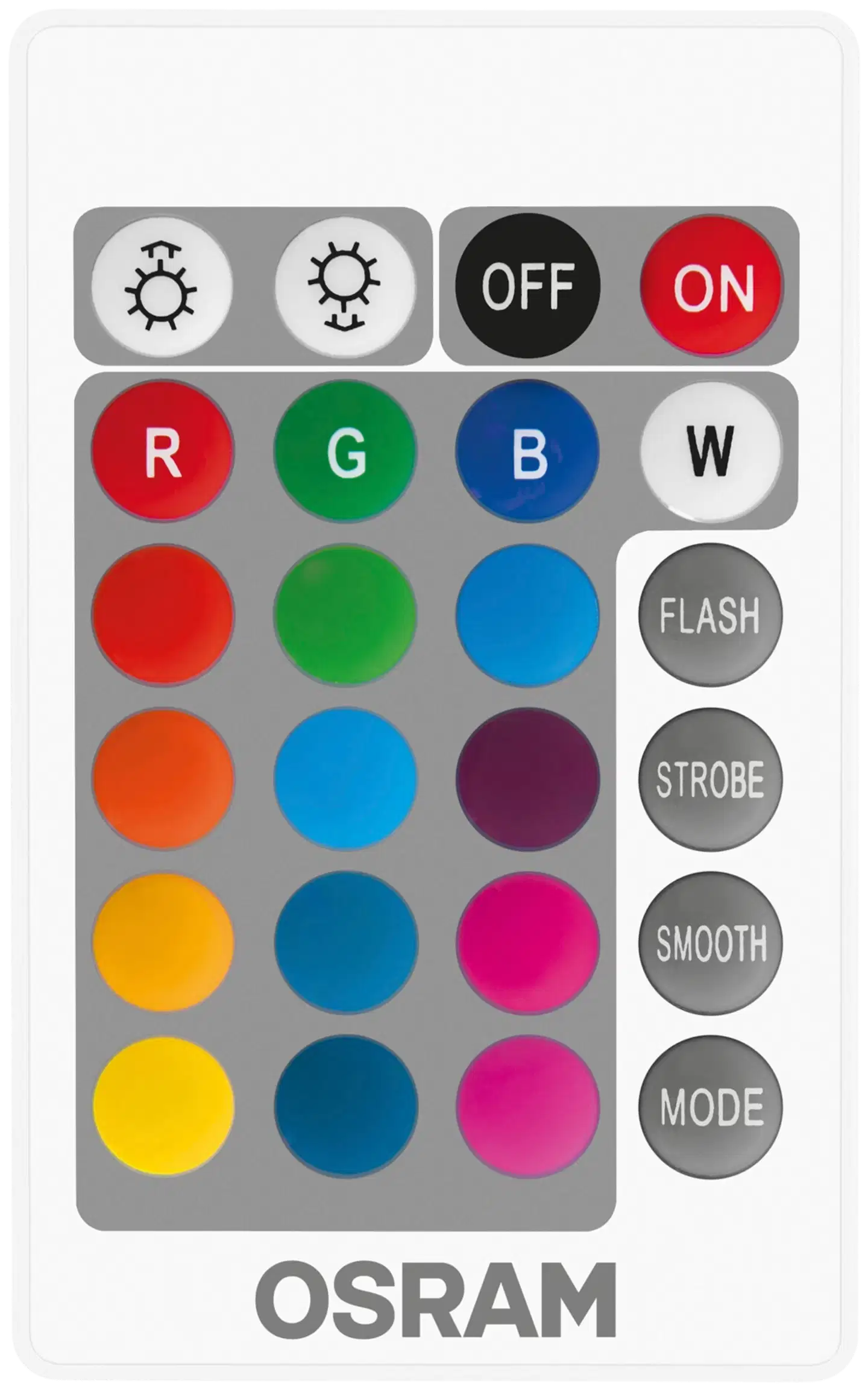 Osram LED-lamppu kaukosäätimellä RGBW 9,4W E27 806lm - 2