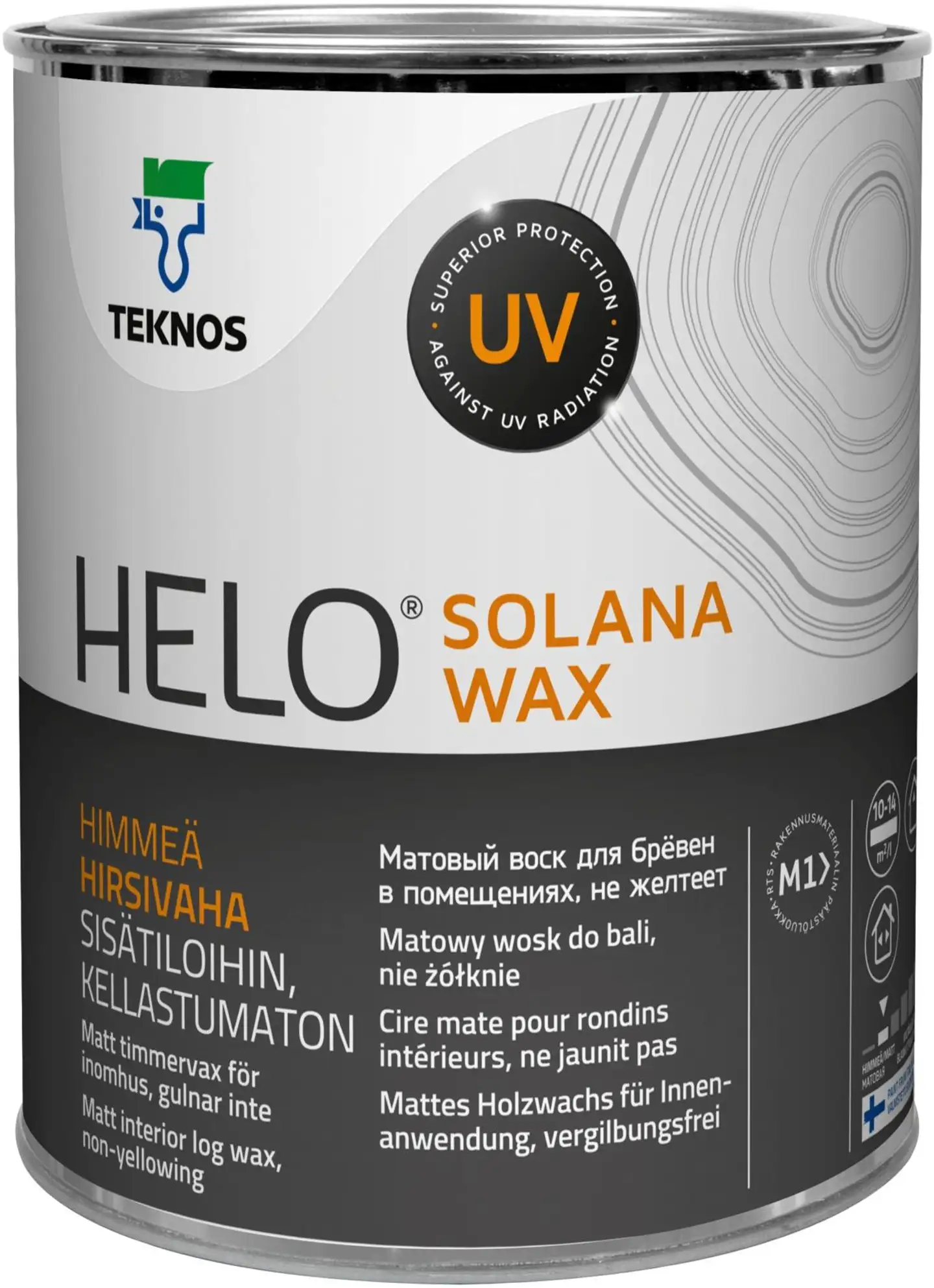 Teknos hirsivaha Helo Solana Wax 0,9 l väritön sävytettävissä himmeä