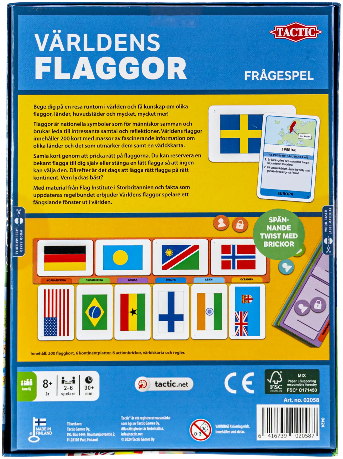 Tactic peli Världens flaggor SE - 5