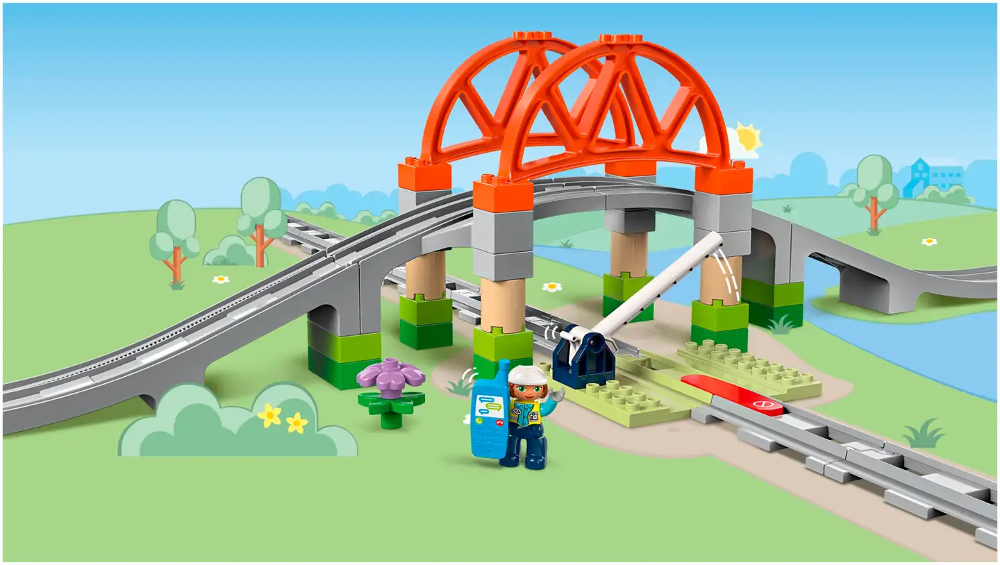 LEGO® DUPLO Town 10426 Silta ja raiteet ‑laajennussarja - 5