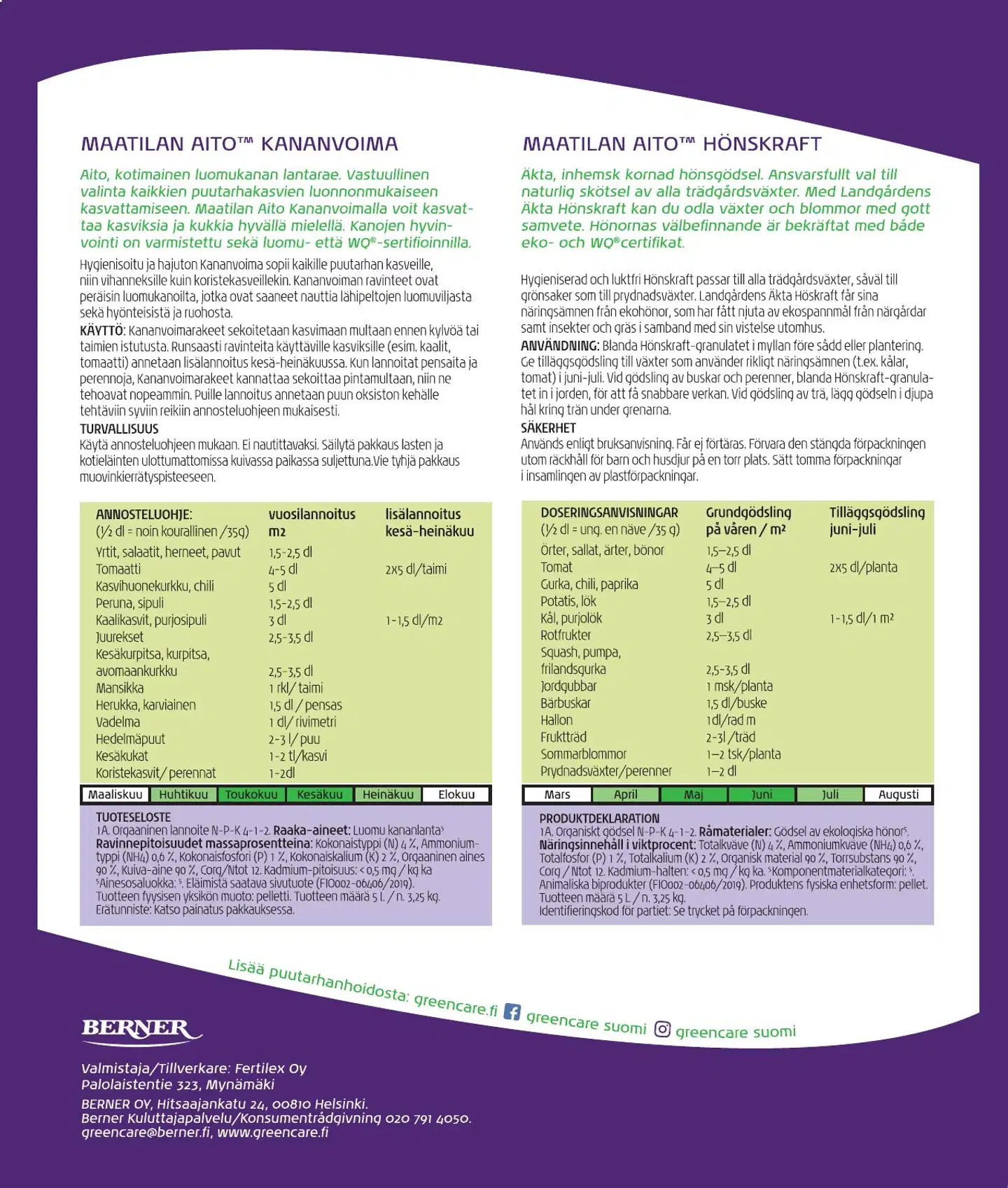 GreenCare Maatilan Aito kananvoima 15 l - 2