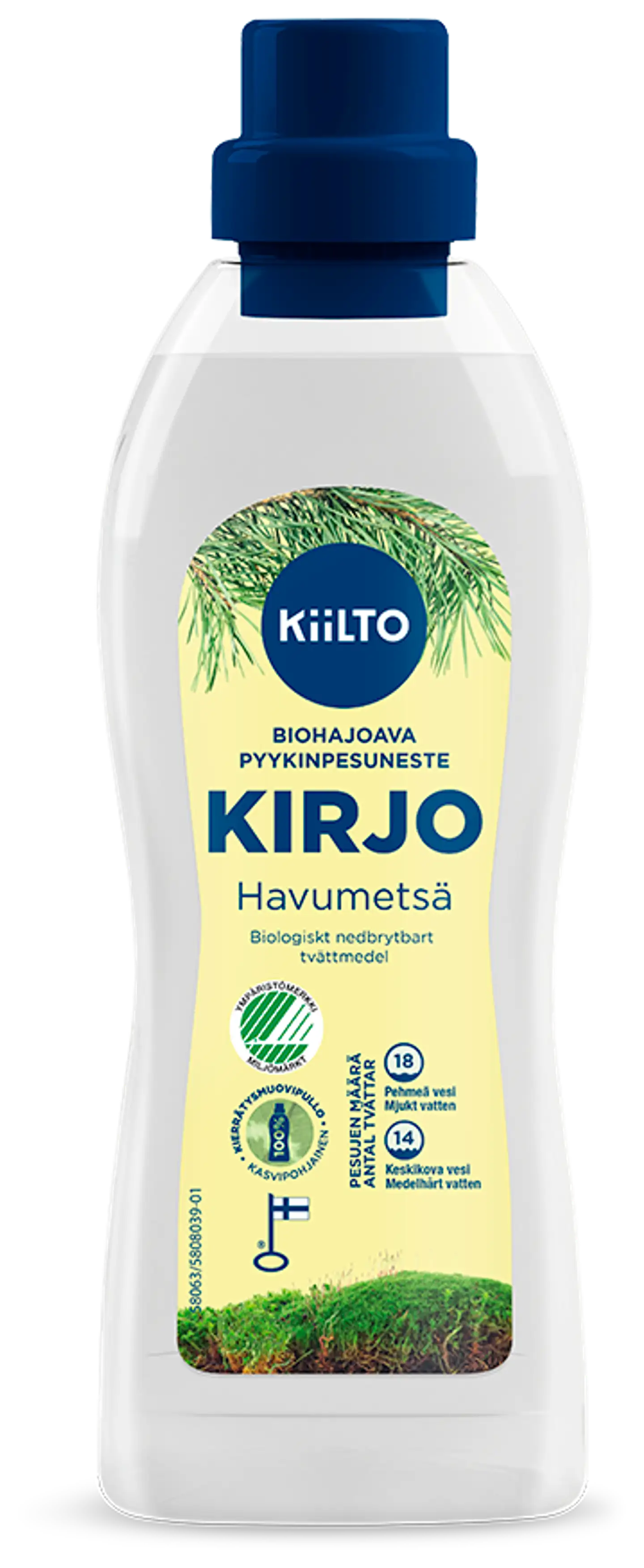 Kiilto Kirjo biohajoava pyykinpesuneste Havumetsä 720 ml