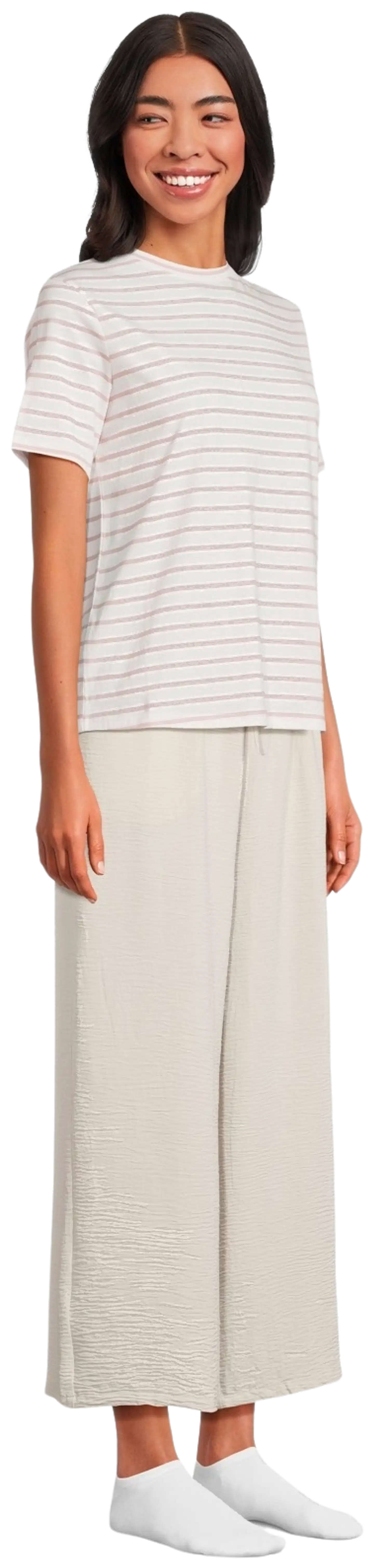 TEX naisten leveälahkeiset housut I282891 - BEIGE - 4