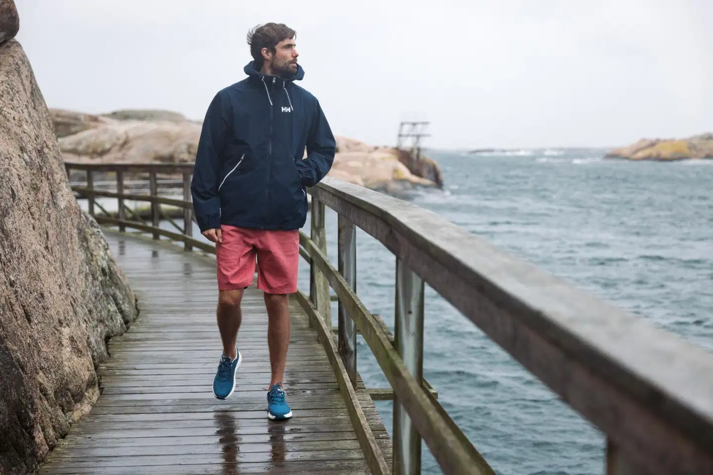 Helly Hansen miesten ulkoilutakki Sandoy Rain 54320 - Navy - 8