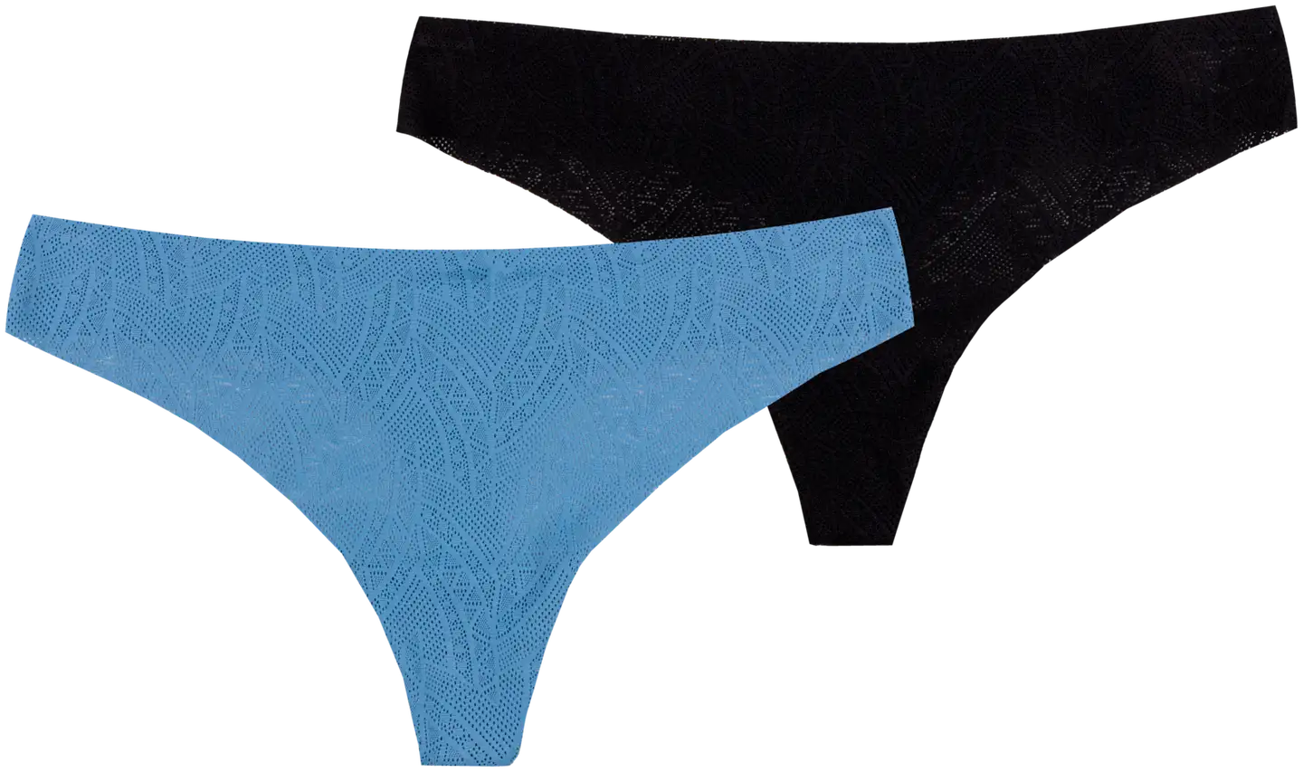 Actuelle naisten stringit 210A332518 2-pack - Black/Infinity - 1