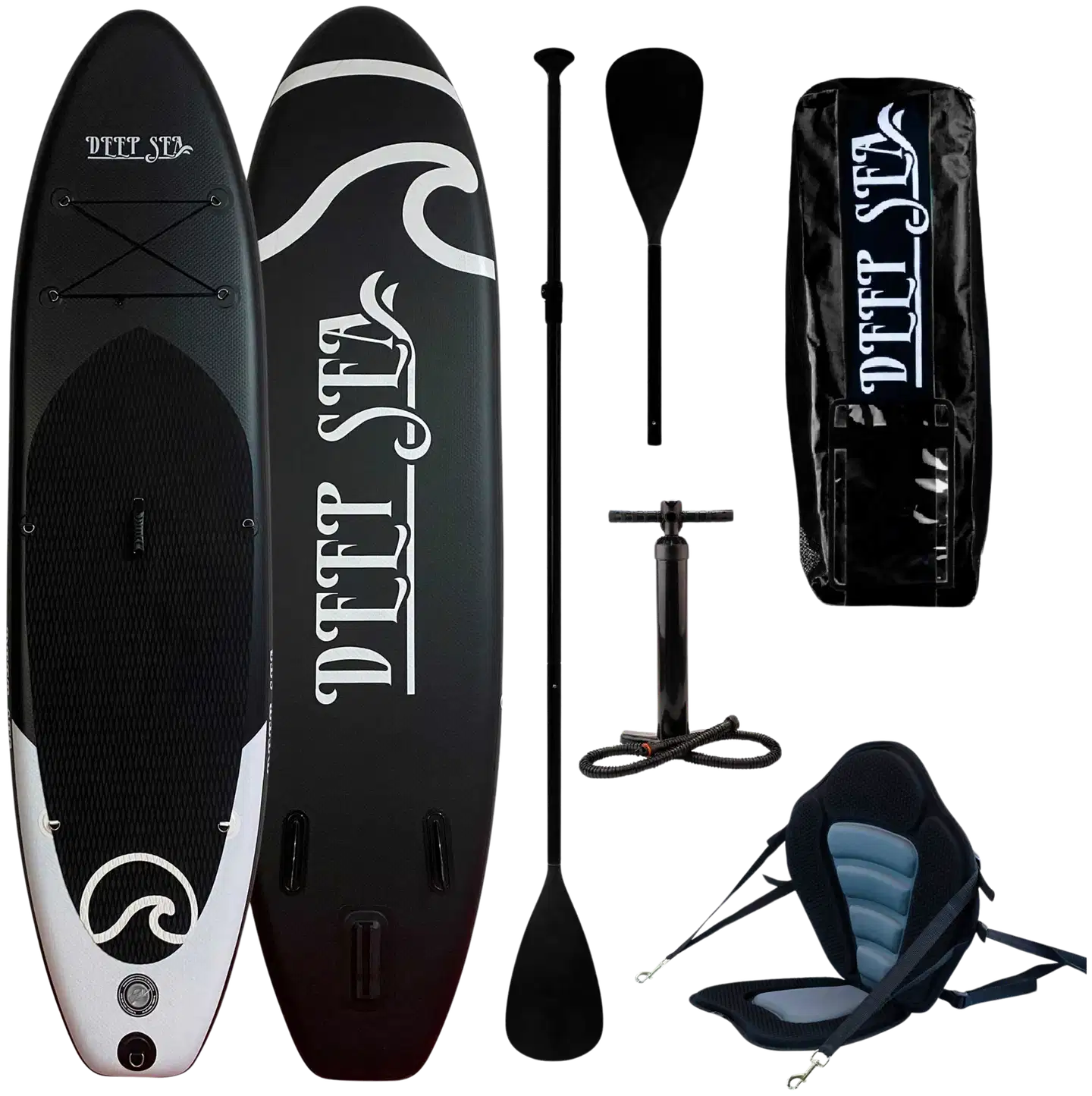 Deep Sea SUP-lautasetti Kayak Pro 300cm, Musta - 1