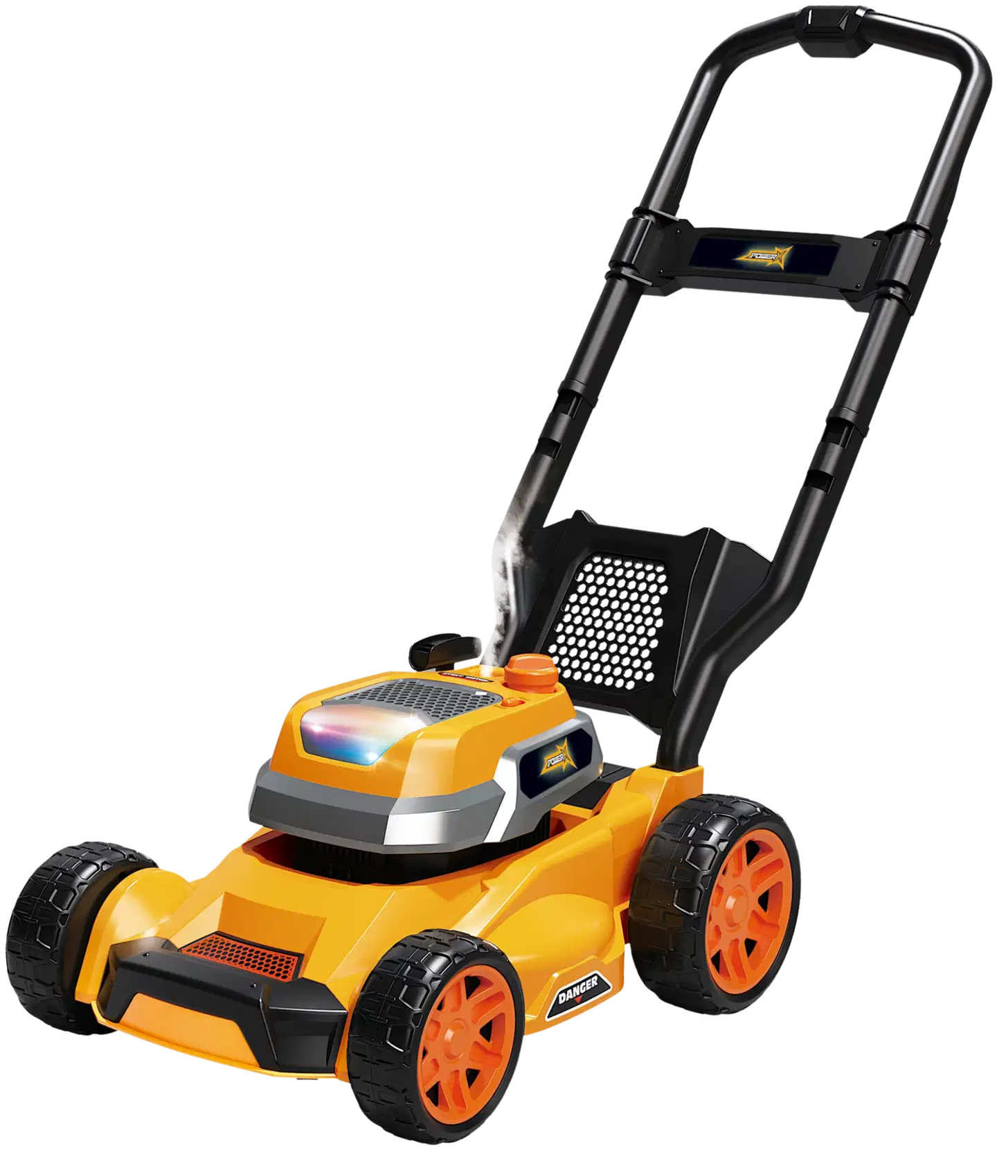 Power X ruohonleikkuri äänillä ja höyryllä