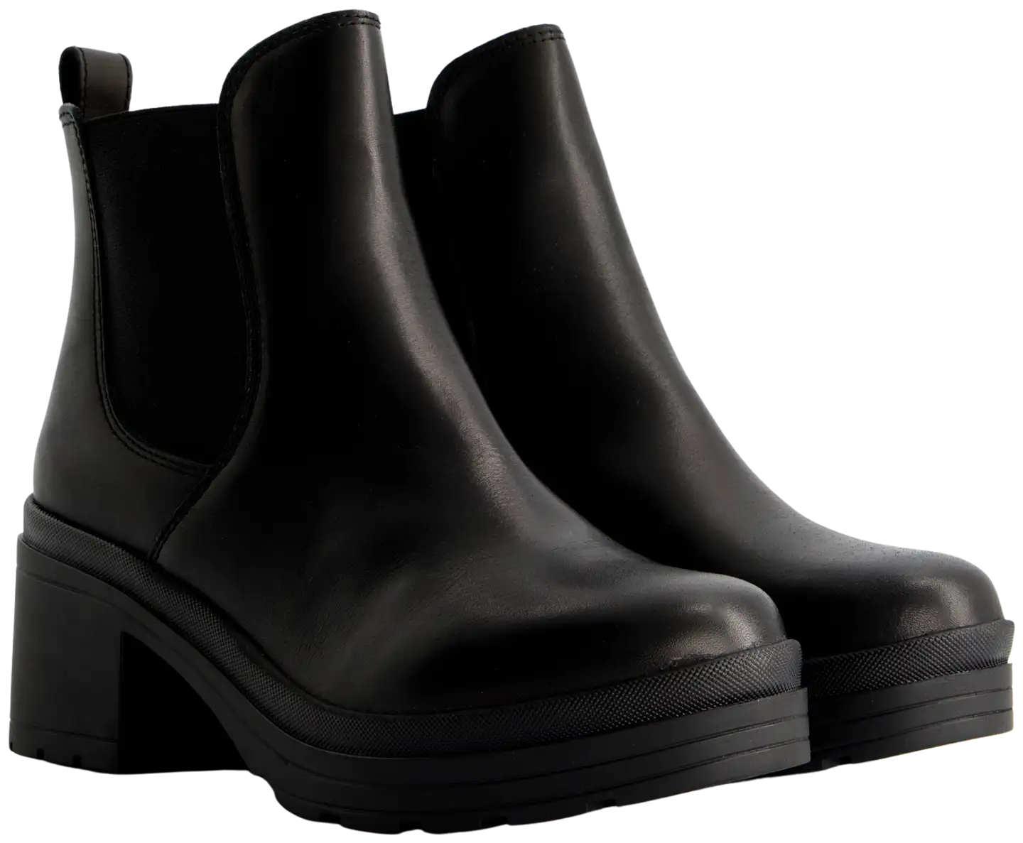WKLY. naisten nahkanilkkurit Florence - BLACK - 2