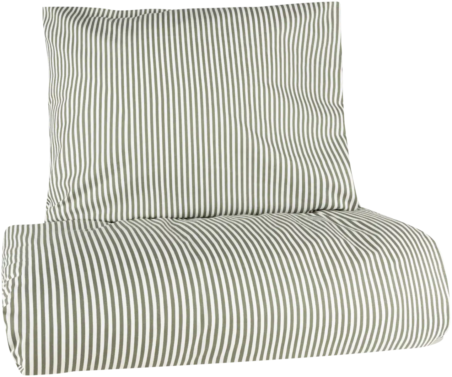 Xtra pussilakanasetti Lykke 150x210 cm tummanvihreä/ valkoinen - 1