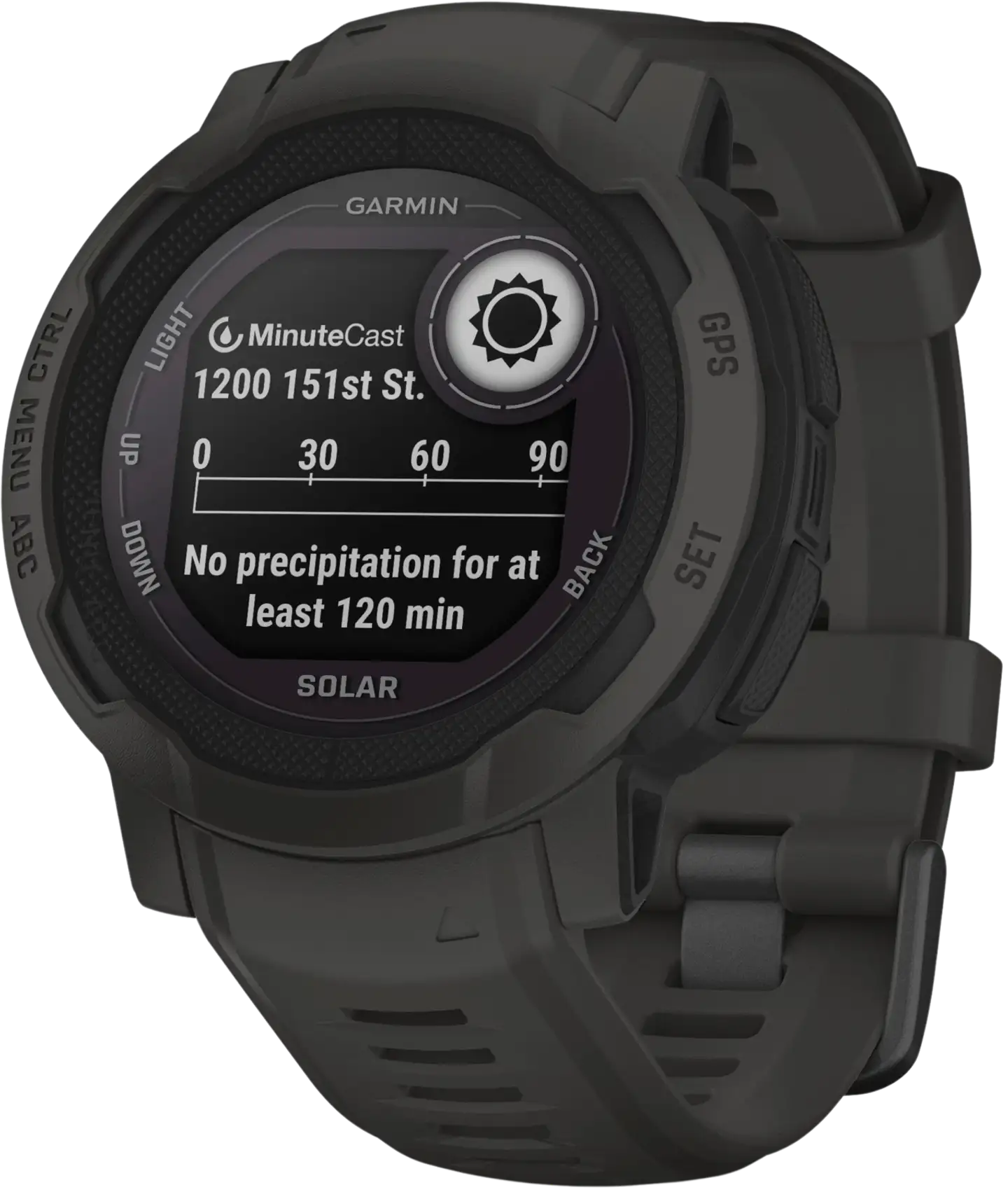 Garmin Instinct 2 solar multisport GPS kello, tummanharmaa - 3