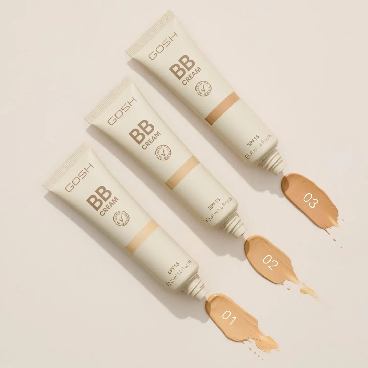 Gosh BB Cream 03 Warm Beige BB-voide 30ml - Sand - 3