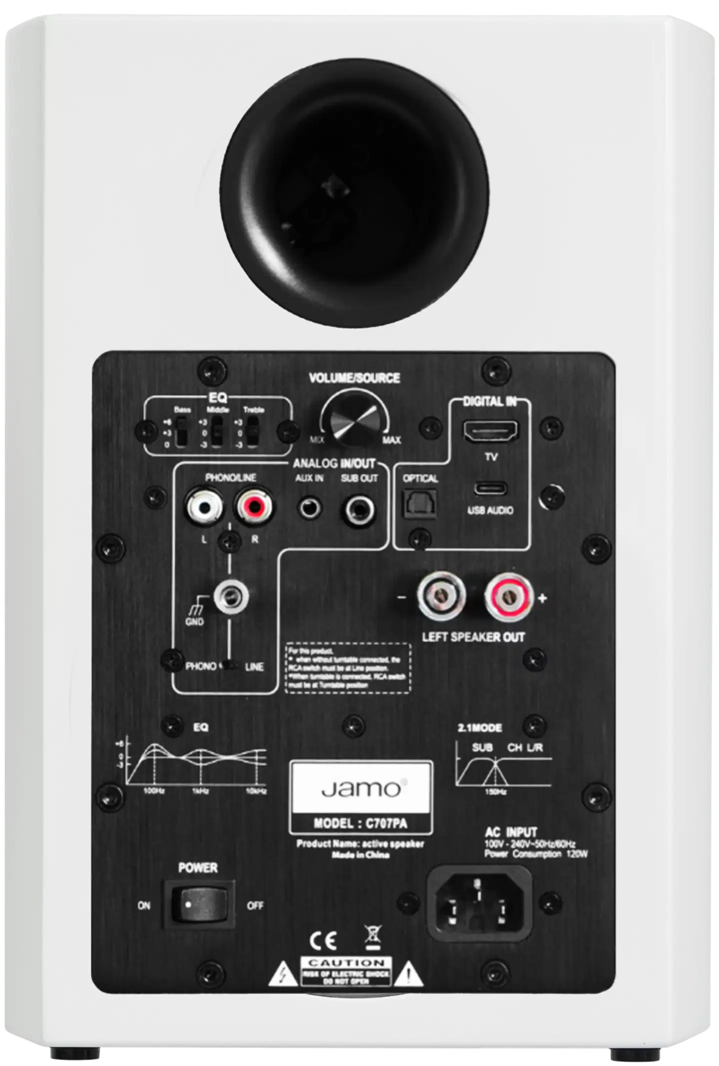 Jamo aktiivikaiutinpari C707PA High Gloss White - 3