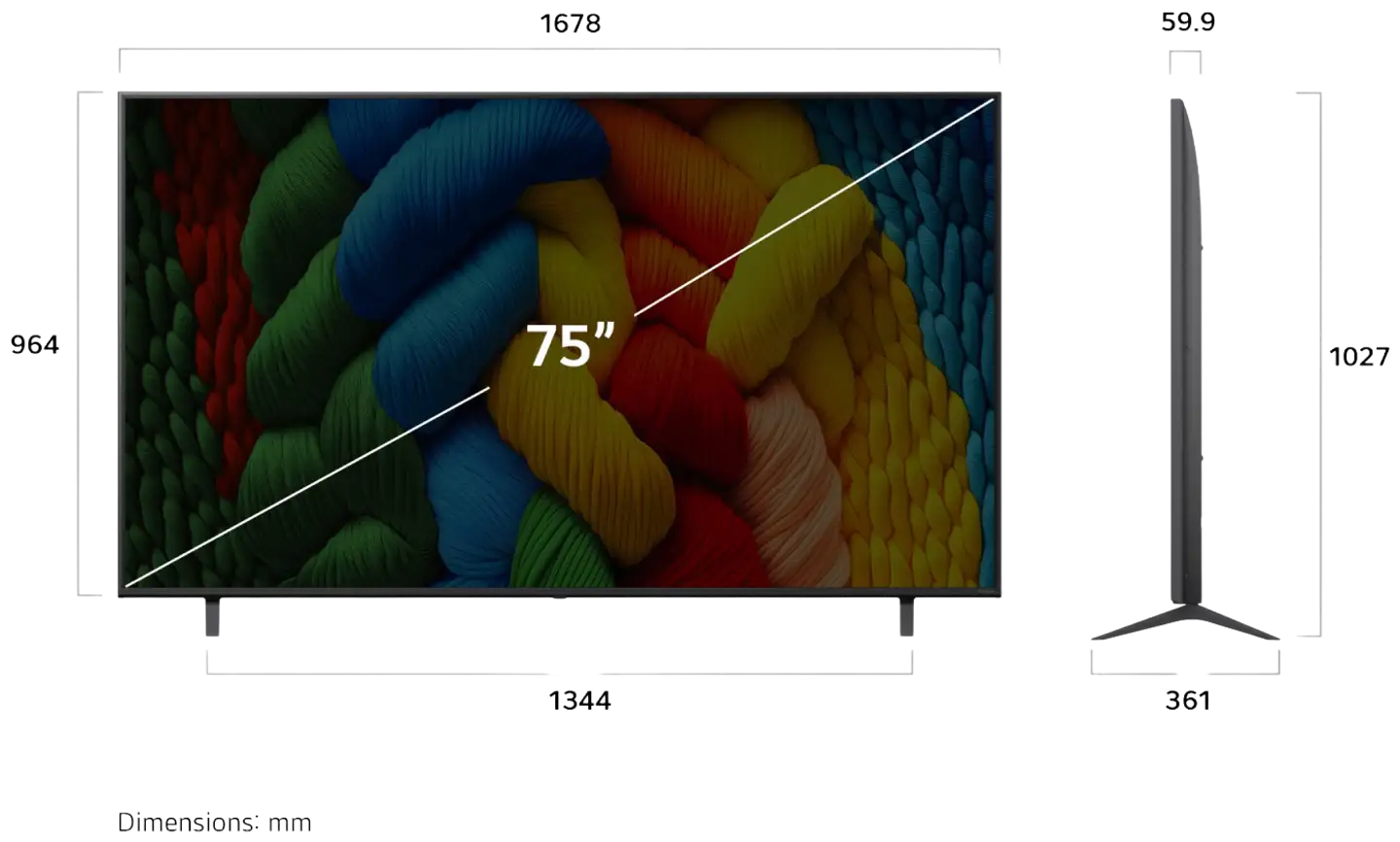 LG 75" 4K NanoCell Smart LED TV 75NANO80A6B - 4