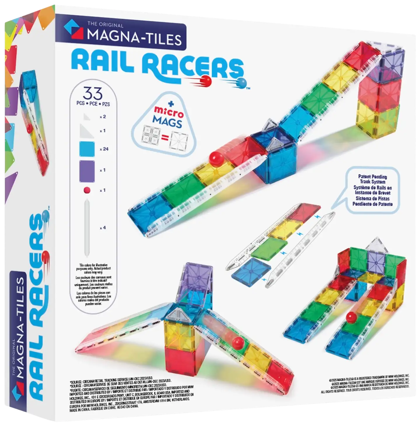 MAGNA-TILES® Rail Racer Small -kuularata 33 osaa magn. rak.sarja - 3