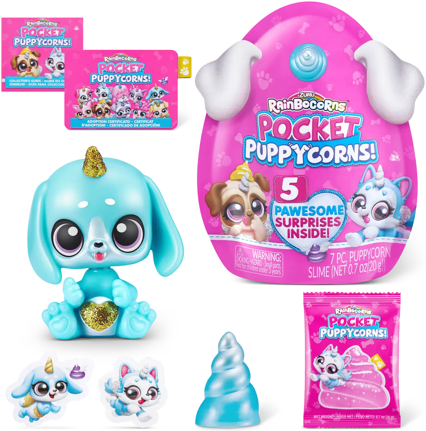 Rainbocorns koira Pocket Puppycorn Bobble Head, erilaisia - 7