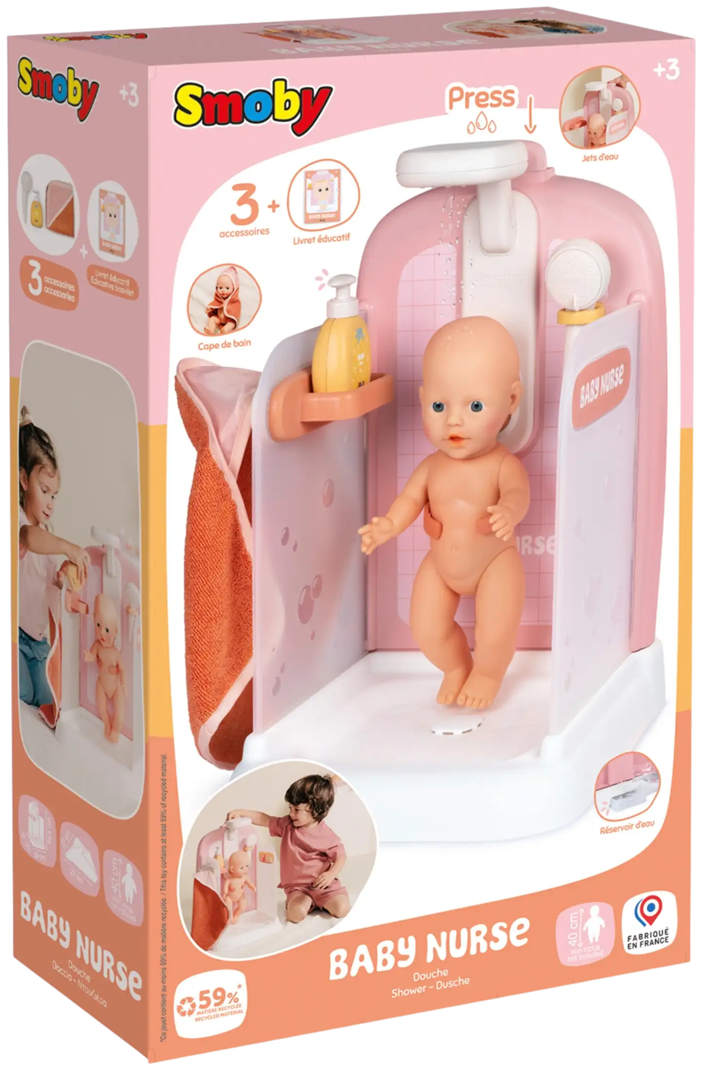 Smoby Baby Nurse Nuken suihku - 3