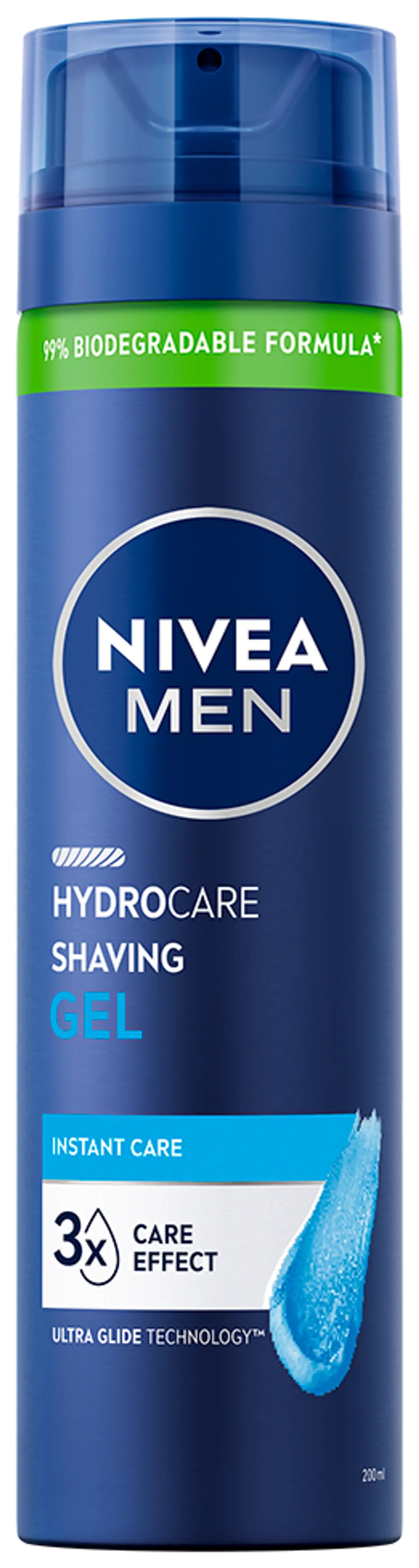 NIVEA MEN 200ml Hydrocare Shaving Gel -parranajogeeli