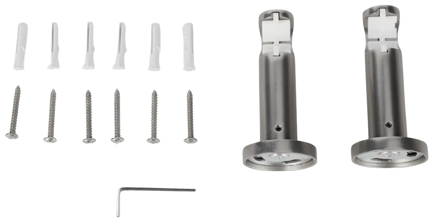 Ihanin verhotangon click-kannakkeet teräs 19mm 2kpl/pss - 2