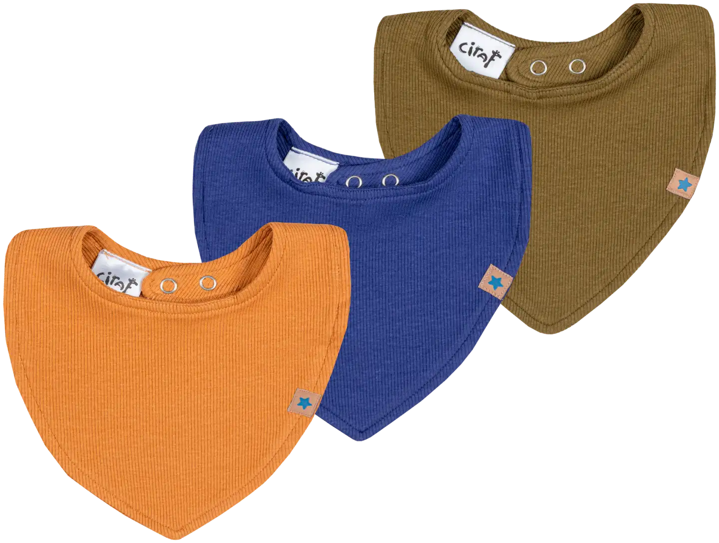 Ciraf vauvojen huivi 250B252957 3-pack - Biscuit/Spaghnum/Skipper Blue
