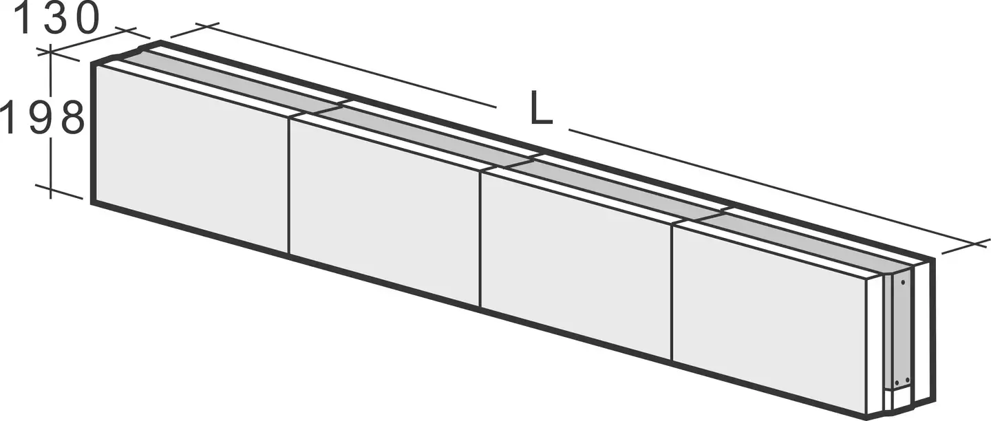 Kahi Runkopalkki RH4 1200x130x198 mm 1 kpl