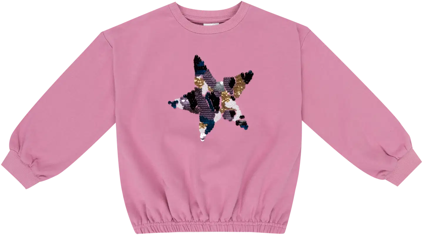 Ciraf lasten collegepaita paljeteilla 25TC264017 - 16-2215tcx cashmere rose - 1