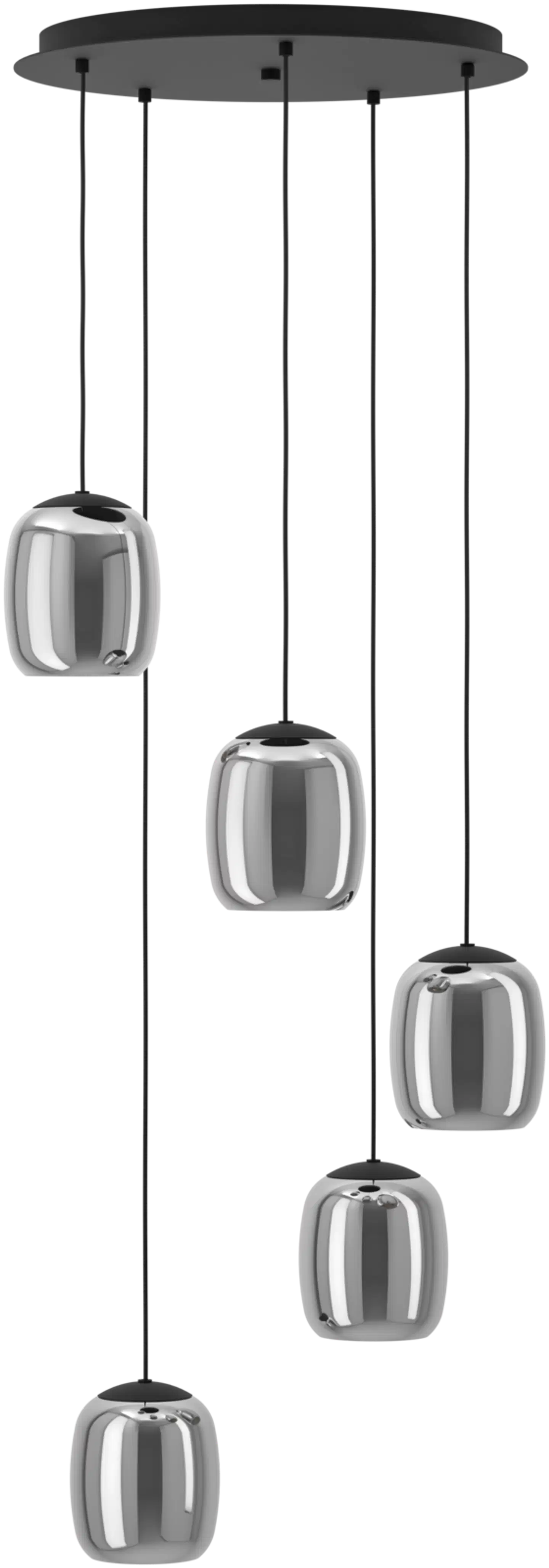 EGLO riippuvalaisin 5-os. Ciampino E27 musta - 2