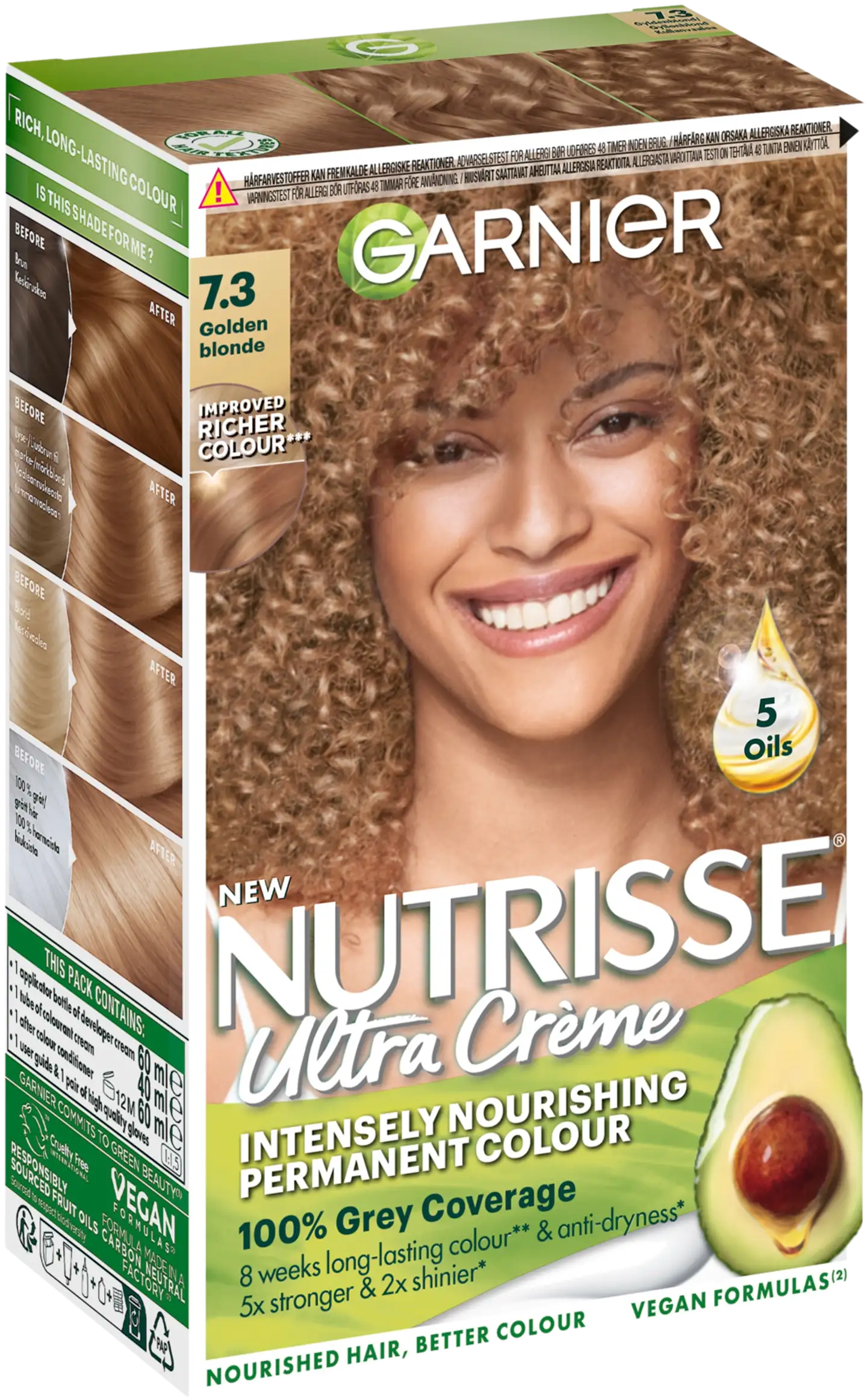 Garnier Nutrisse Ultra Creme 7.3 Golden Blonde Kullanvaalea kestoväri 1kpl - 1